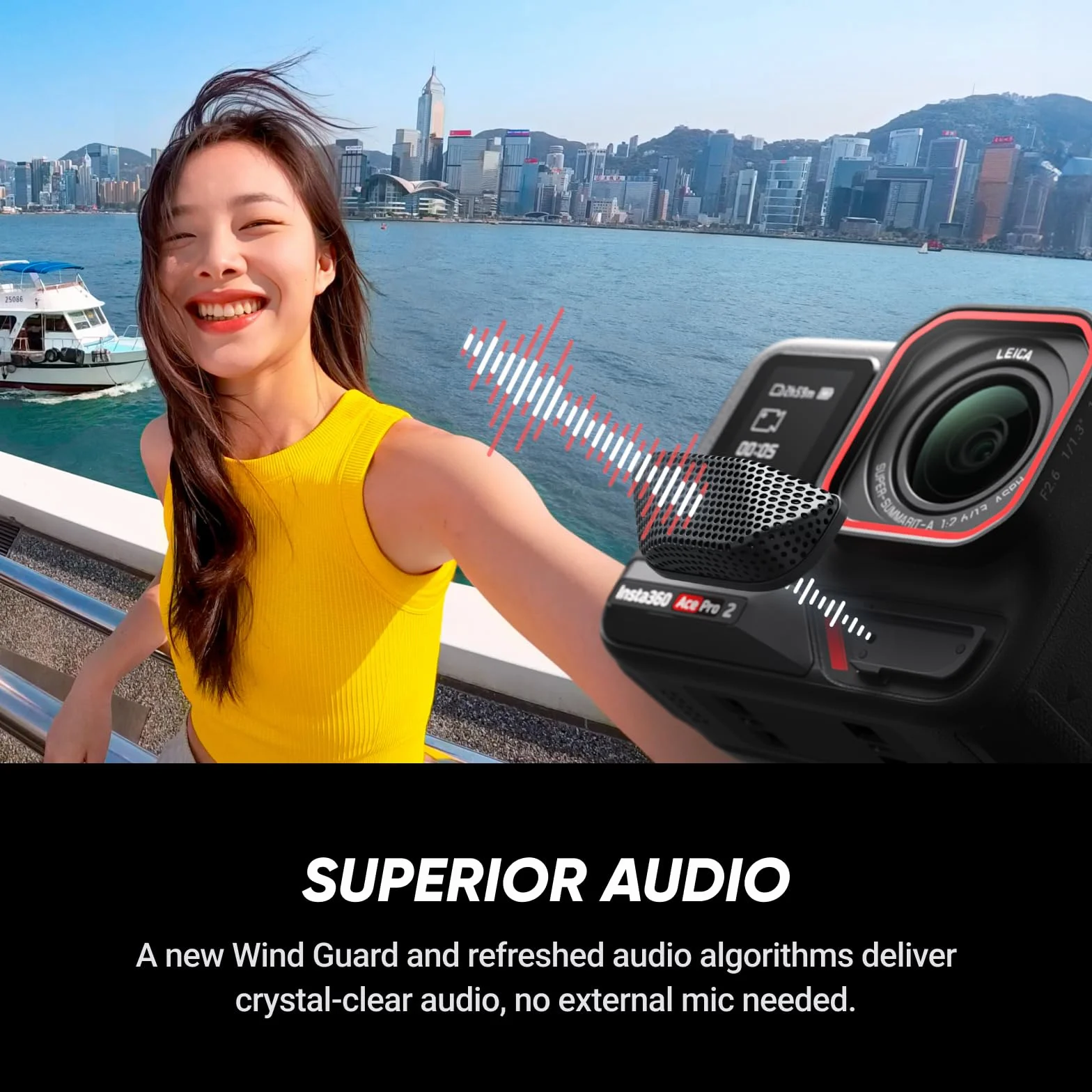 Insta360 Zestaw Ace Pro 2 Xplorer – wodoodporna kamera sportowa 8K, współpracująca z Leica, czujnik 1/3.3 cm, podwójny chip AI, wiodące słabe oświetlenie, fotografia uliczna, srebro księżycowe