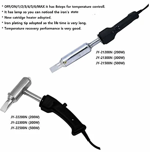 EXSO Wysokotemperaturowa lutownica do dużych połączeń uziemiających, drutu uziemiającego i blachy stalowej, 200 W 110 V narzędzie do spawania o regulowanej temperaturze.