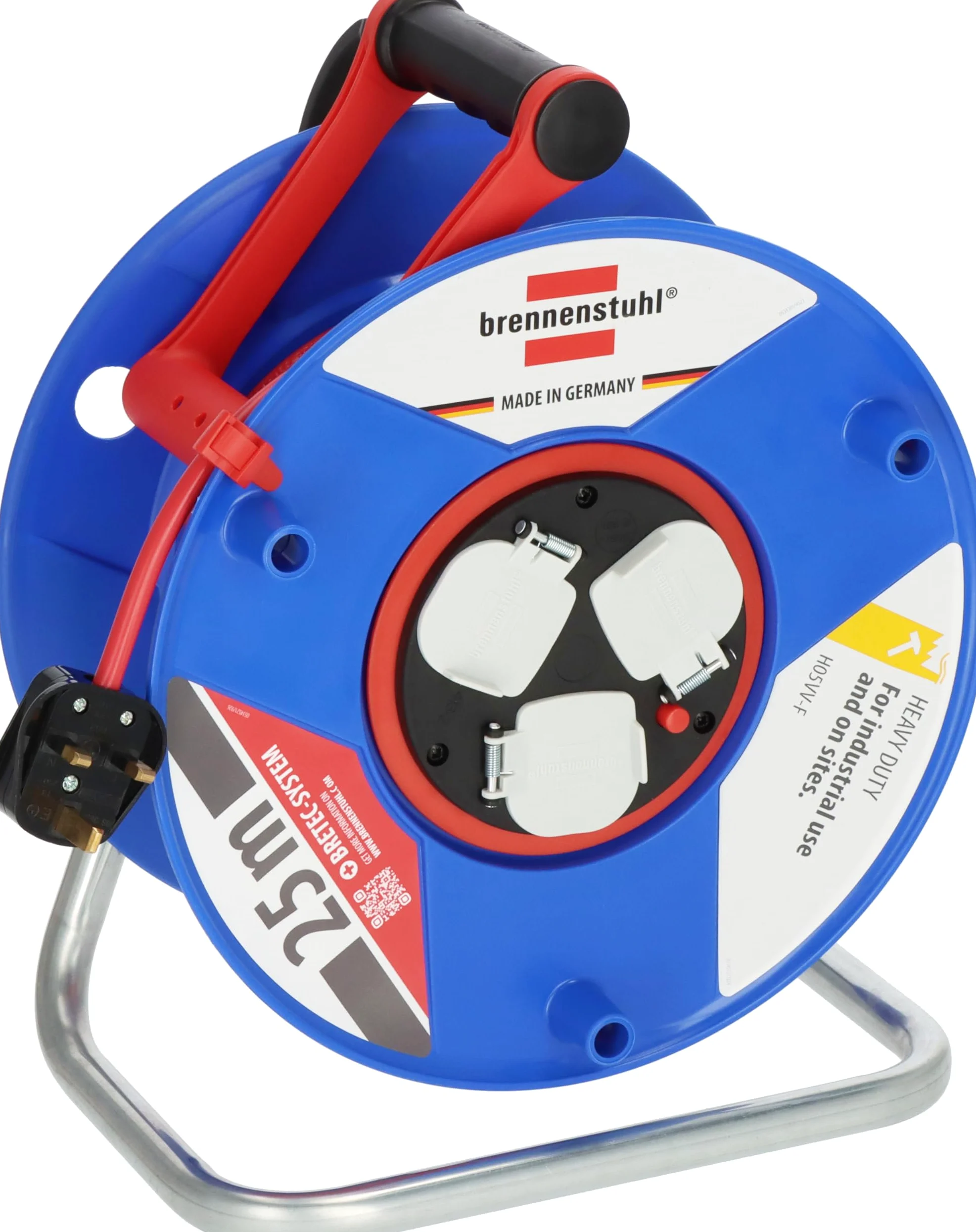 Brennenstuhl 1208853 Garant Bretec-Cewka kablowa, 25 m, H05 VV-F 3G1,5