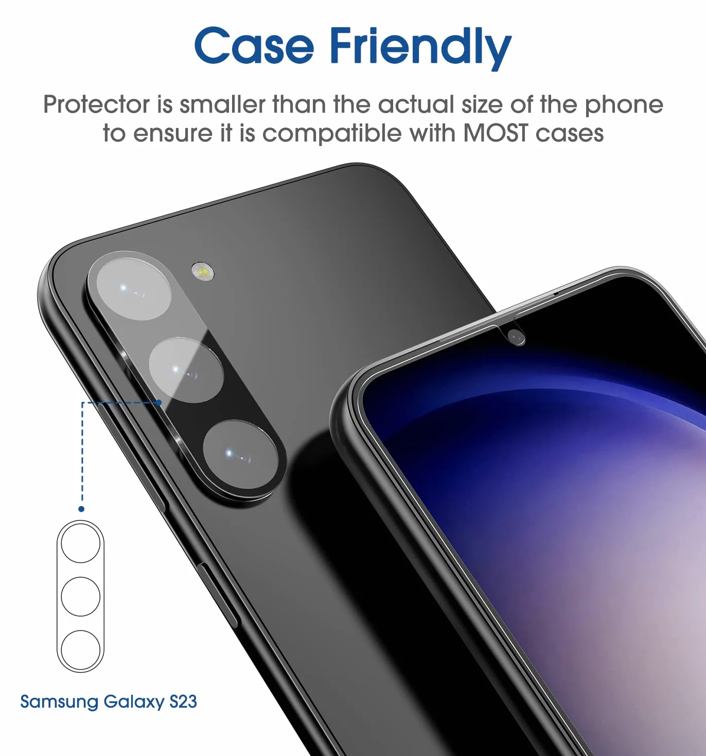 Samsung Galaxy S23 5G OneTouch amFilm Zabezpieczenie ekranu 9H szkło hartowane pakiet 2+2