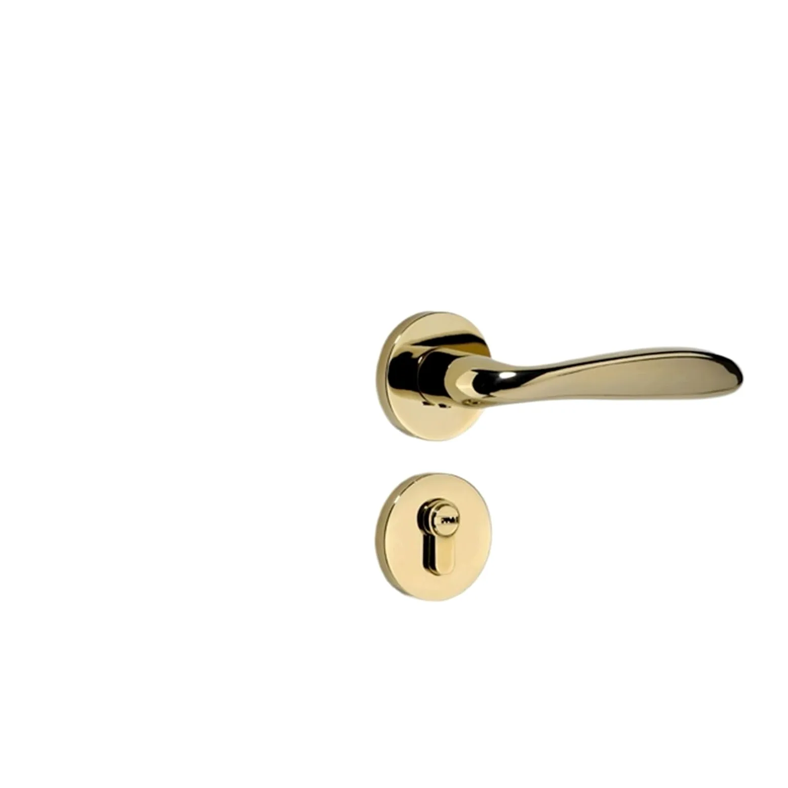 Magnetyczny Cichy Solidny Drewniany Zamek Drzwi Sypialnia Uchwyt | Magnetyczny Sypialnia Cichy Uchwyt z litego drewna (C bright gold magnetic 35 50mm)