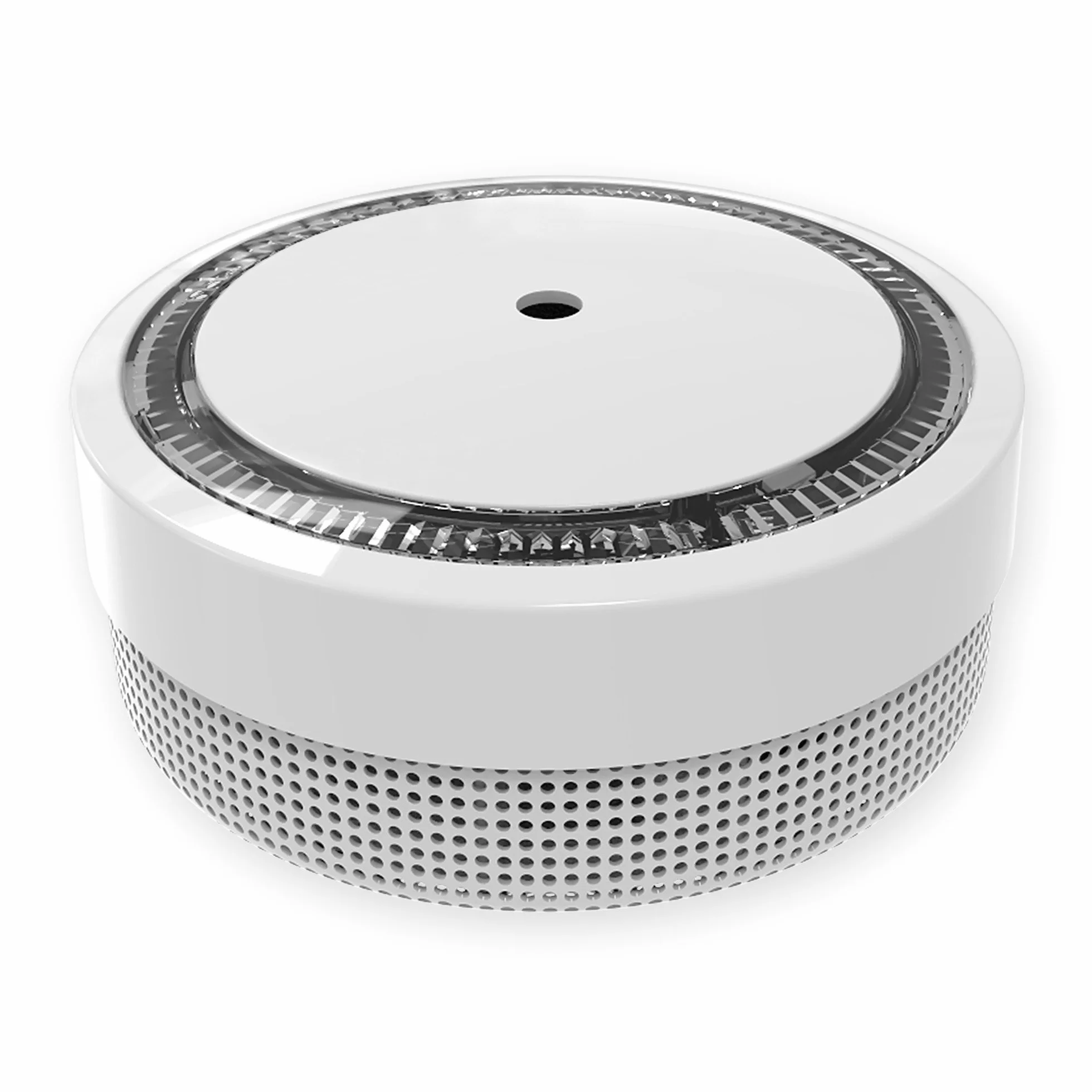 Nemaxx M1-Mini Czuły fotoelektryczny czujnik dymu z akumulatorem litowym DC3V Zgodny z DIN EN14604, srebrny/biały/złoty, M1NX