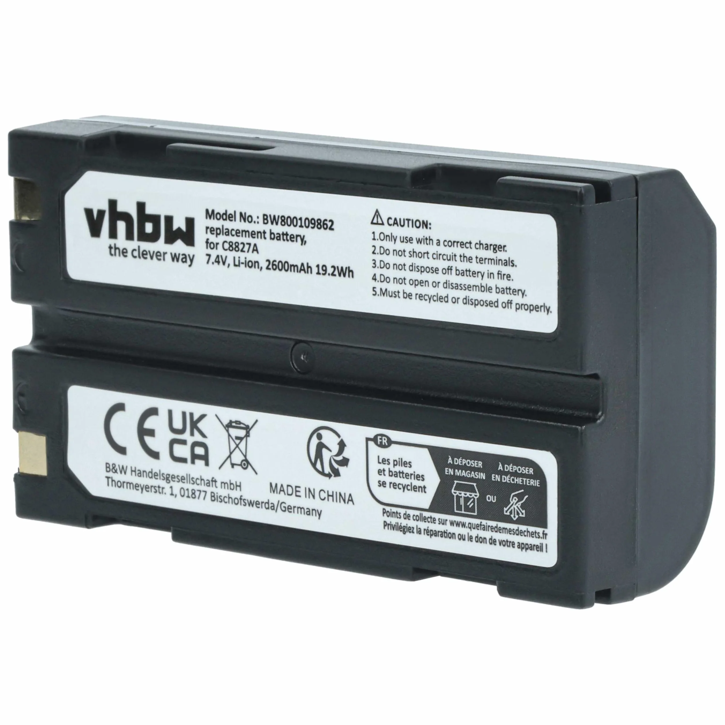 vhbw Akumulator kompatybilny z Navcom PASSY RT-3010S SF-3040 2600 mAh 7,4 V litowo-jonowy