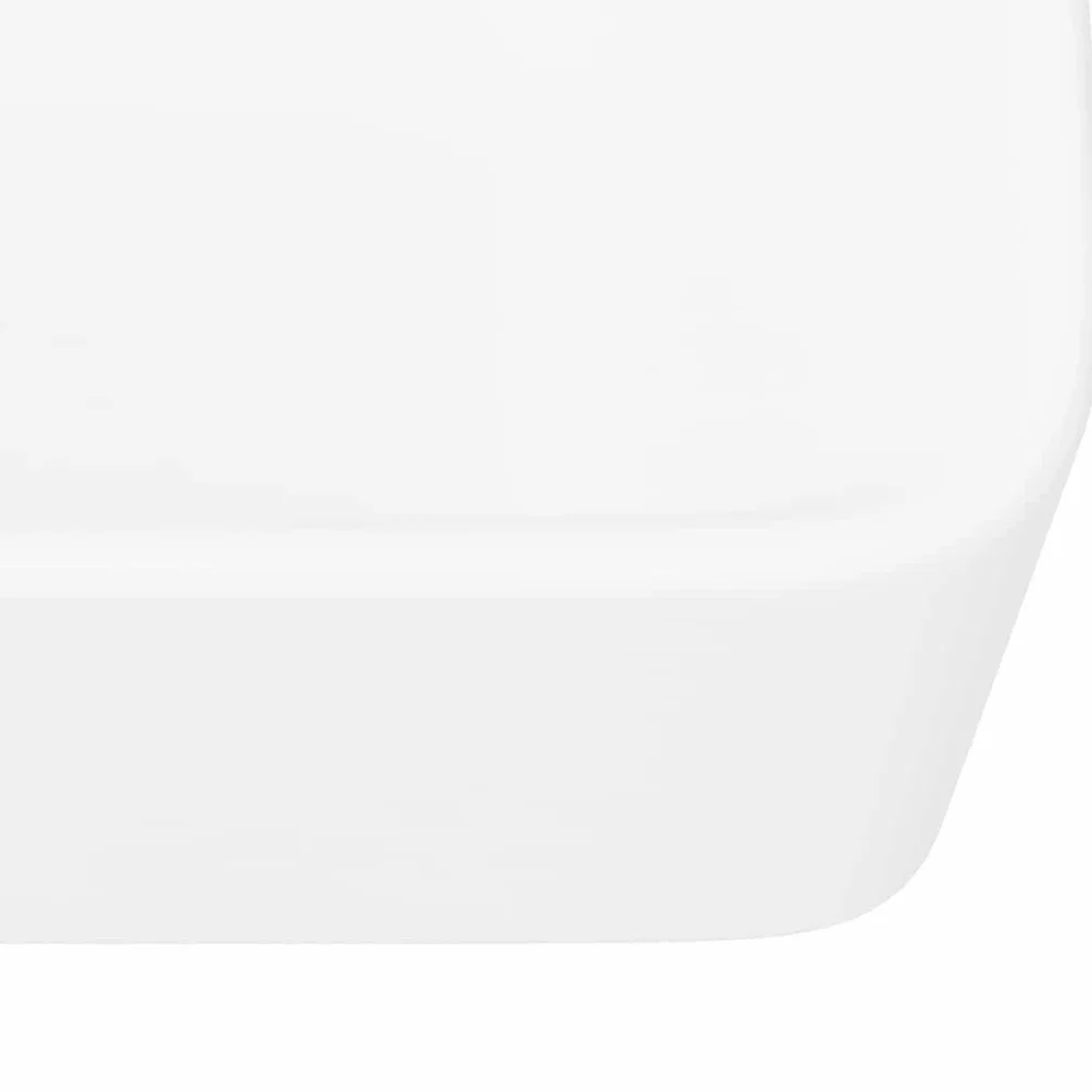 Umywalka 40x30x13 cm Ceramic White | Umywalka do montażu, otwór spustowy 4,5 cm, łatwy do czyszczenia, do łazienki lub toalety