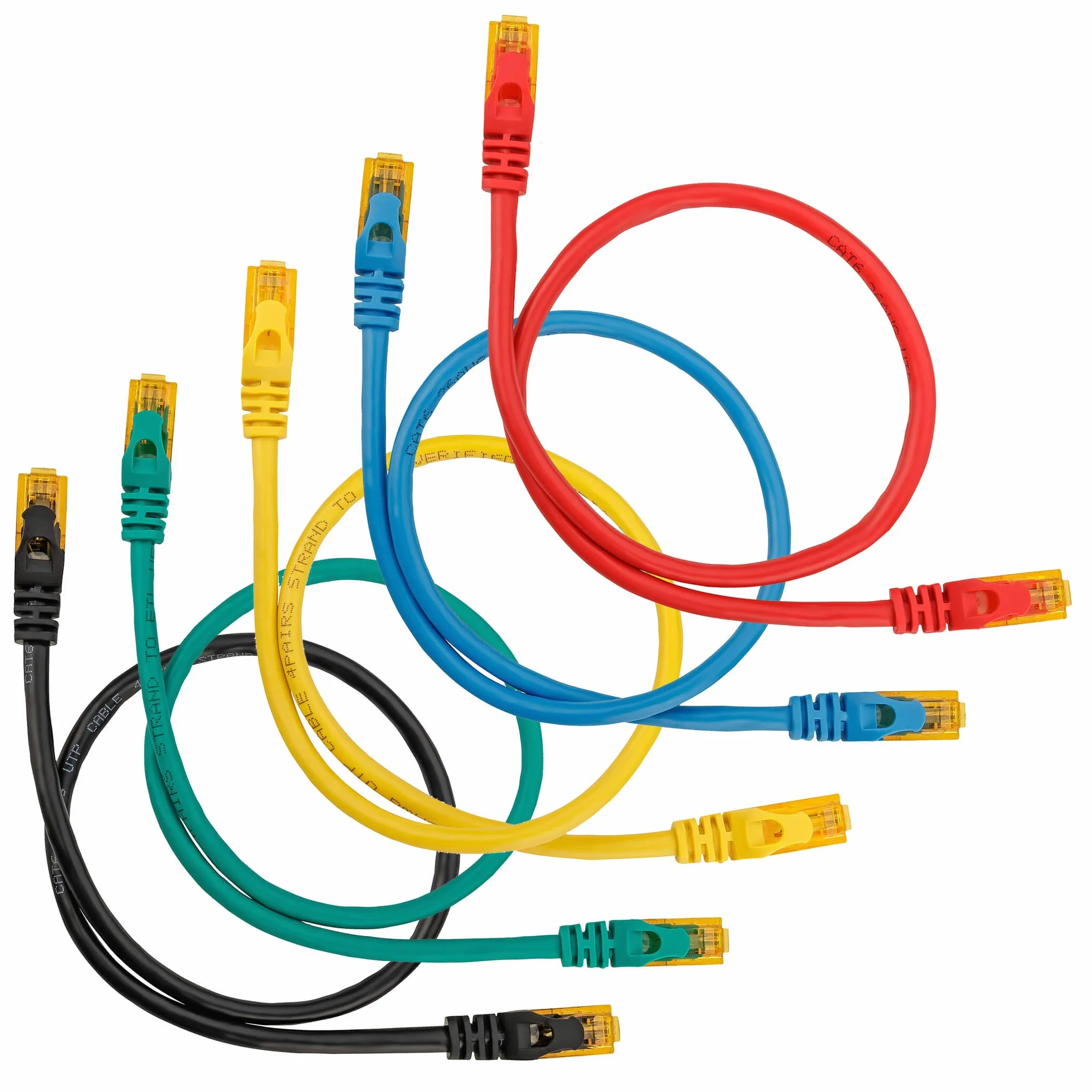 SEBSON Kabel Ethernet 50cm CAT6 RJ45 Gigabit 1000Mbit/s U-UTP 5 sztuk