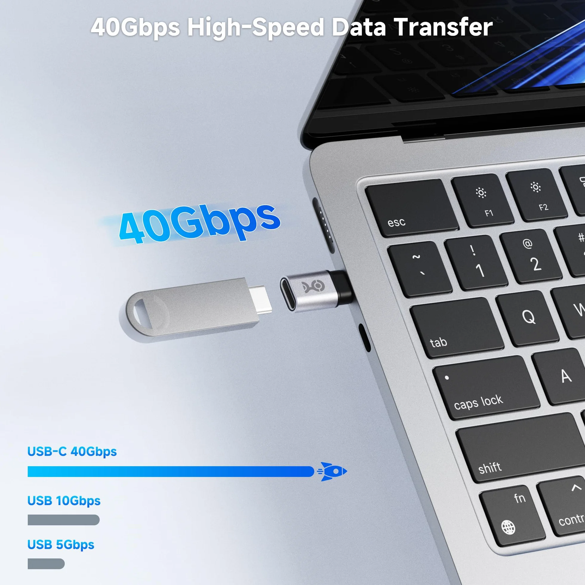 Cable Matters 2-pak adapter przedłużający USB C 40 Gb/s 240 W żeński na męski