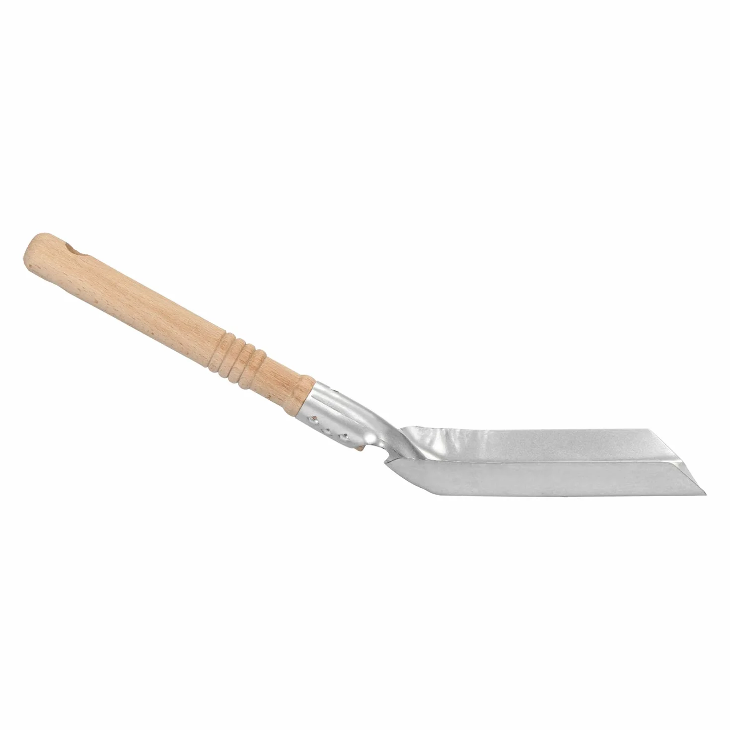 COM-FOUR® 2x lyzka do wegla z ocynkowanym ostrzem lopaty - lopata kuchenna z drewniana raczka - lopata do wegla do kominka, piekarnika, grilla (02 sztuki - lopata do wegla)