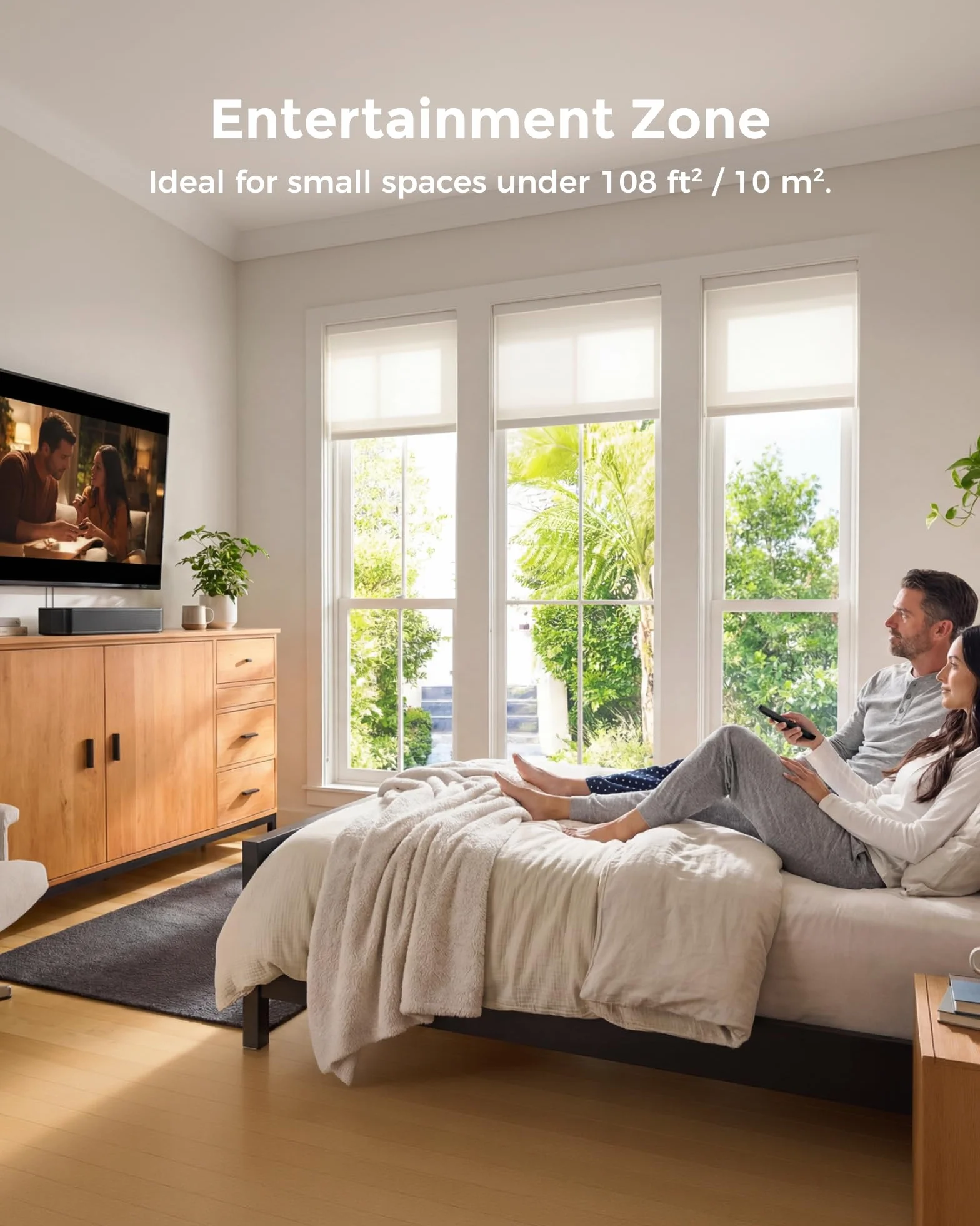 ULTIMEA Solo B30 2.1 Kompaktowy soundbar 120W Bluetooth 5.3 wbudowany subwoofer 16 cali