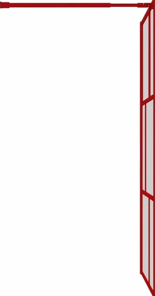 Ściana Prysznicowa Typu Walk-in Z Przezroczystym Szkłem Esg Gold 90x195 Cm, Kabina Wannowa, Panel Prysznicowy W łazience, ścianki Działowe Kabiny Prysznicowej Obramowania śc, Red, 115 x 195 cm