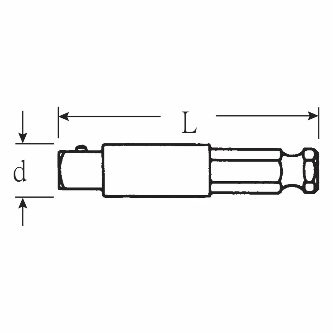 Stahlwille 32160001 3216/1 adapter do gniazda udarowego, obsługiwany maszynowo, długość 50 mm, 5 sztuk