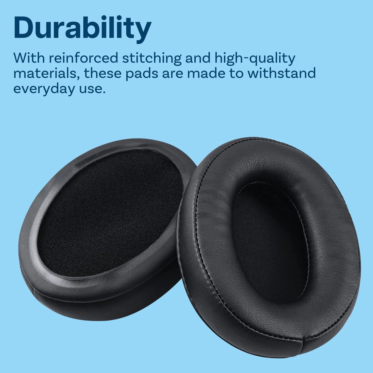 Zapasowe Nausznik do HyperX Cloud Stinger/Cloud Flight/CloudX/Cloud II/Cloud III/Cloud Alpha/Cloud Core/Mix Słuchawek od MMOBIEL - Memory Foam i Protein PU Wymienna Poduszka Uszu – Czarny