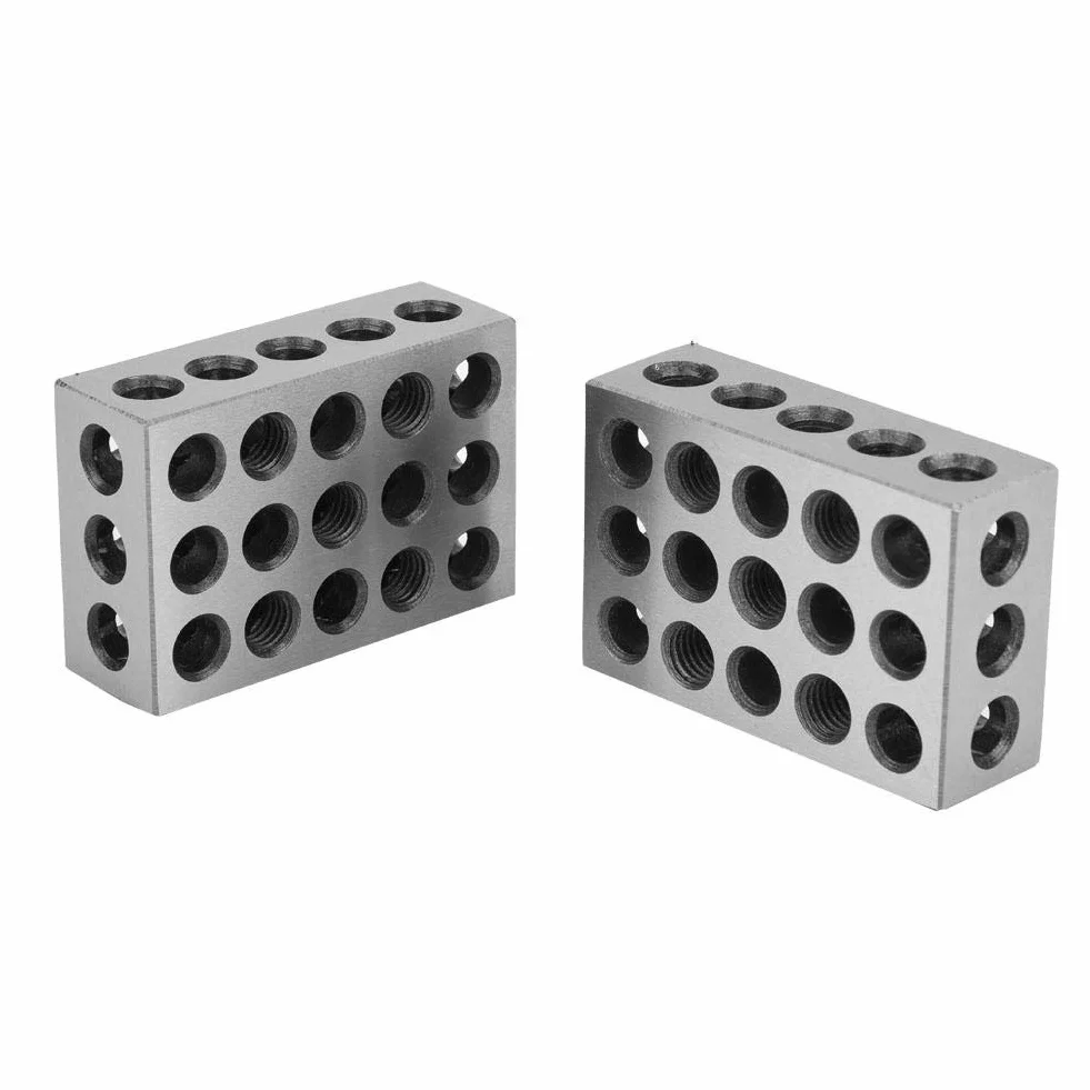2 szt. precyzyjnych bloków 25 x 50 x 75 mm, 23 otwory bloki zaciskowe metryczne, narzędzia tokarskie precyzyjne do obrabiarek dopasowanych maszyn, 123 hartowane narzędzie frezujące, 1-2-3 otwory