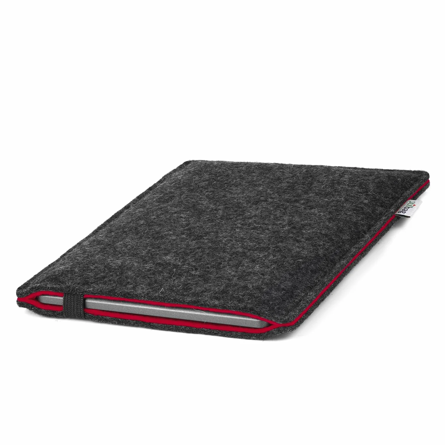 Stilbag eBook Reader Finn do Pocketbook Verse Pro | Kolor: antracytowy/czerwony | filcowy pokrowiec na czytnik e-booków | pokrowiec ochronny | pokrowiec na czytnik e-booków Made in Germany