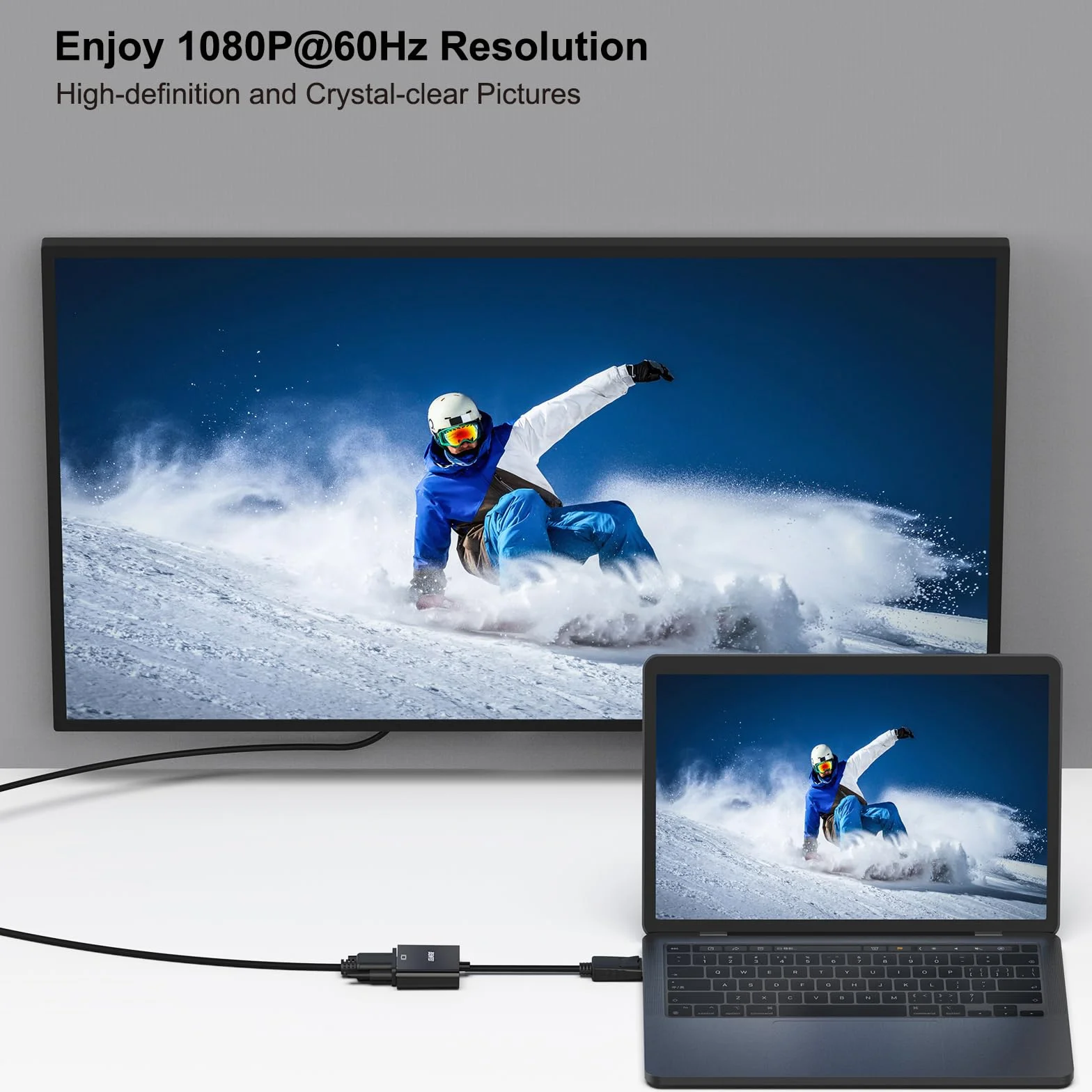 BENFEI DisplayPort na VGA, pozłacany adapter DP na VGA (męski na żeński) kompatybilny z Lenovo, Dell, HP, ASUS