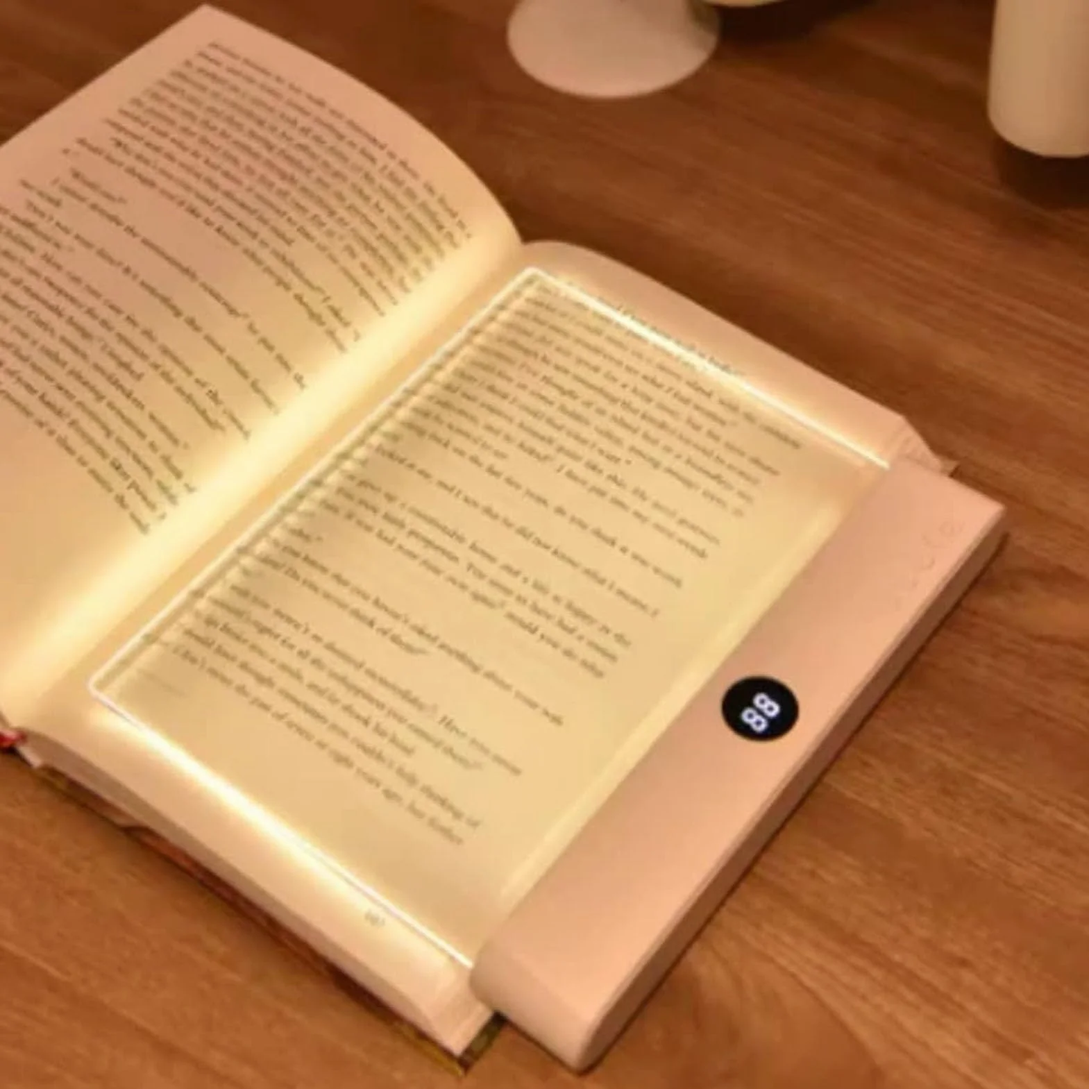Inteligentne oświetlenie LED do książki, 2026, nowa, ładowalna, przezroczysta lampka do czytania na całej stronie, 3 kolory i timer ściemniany panel, płaska lampa do zakładek, oświetlenie do książek