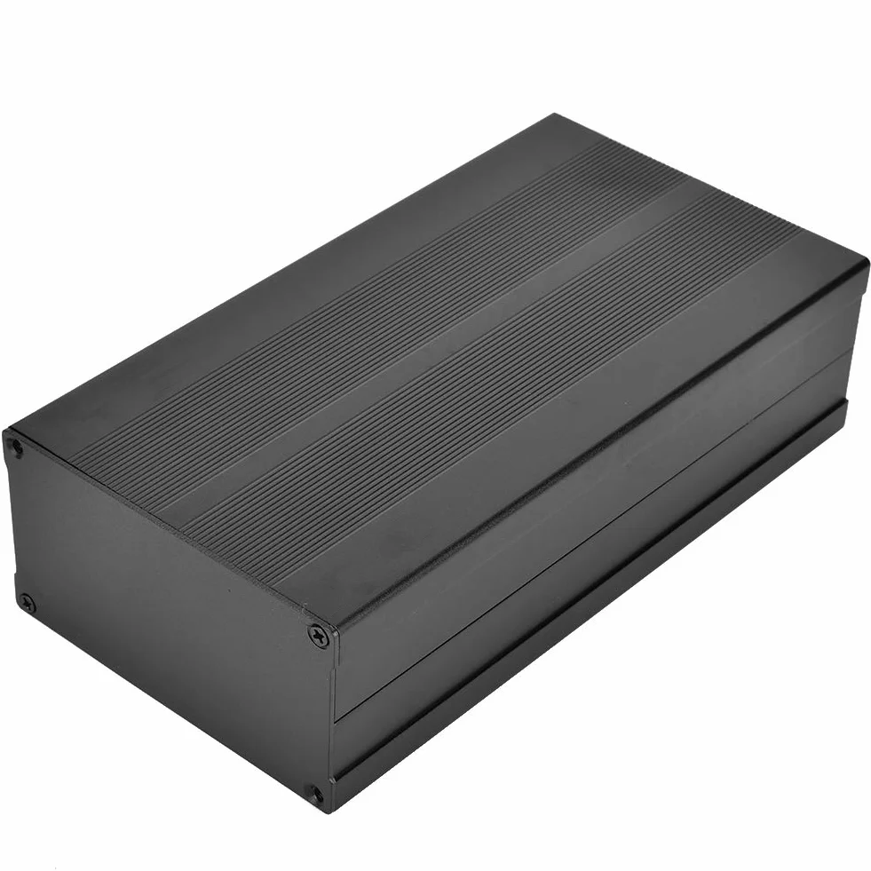 Pudełko projektowe ze stopu aluminium, 55X106X200mm obudowa w kolorze piaskowym, elektroniczna obudowa ochronna, rozpraszająca ciepło skrzynka przyłączeniowa
