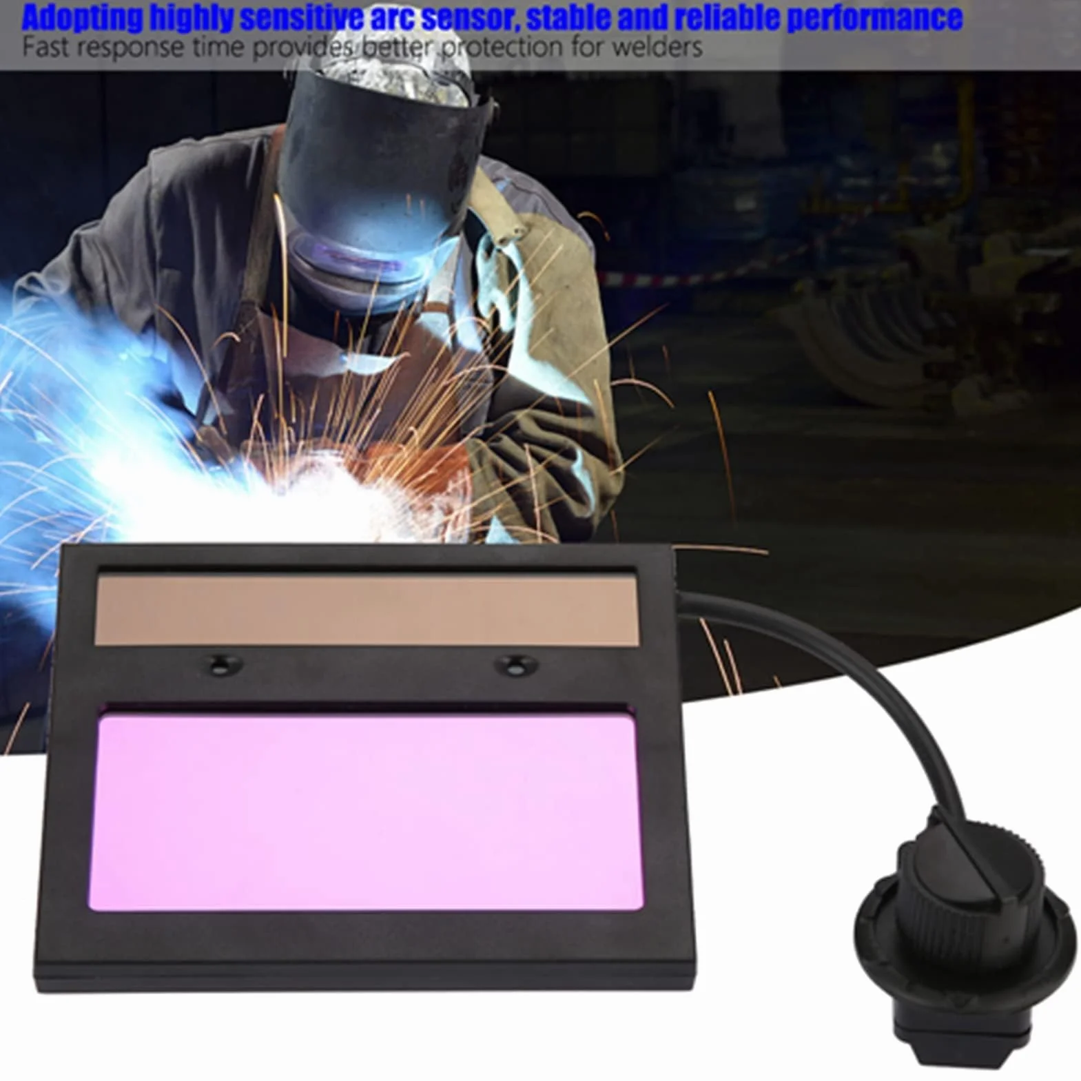 Soczewka do hełmu spawalniczego Tx500c Panel słoneczny Soczewka do hełmu spawalniczego Maska spawalnicza Soczewka samościemniająca z wyświetlaczem Lcd 110 × 90 × 9mm