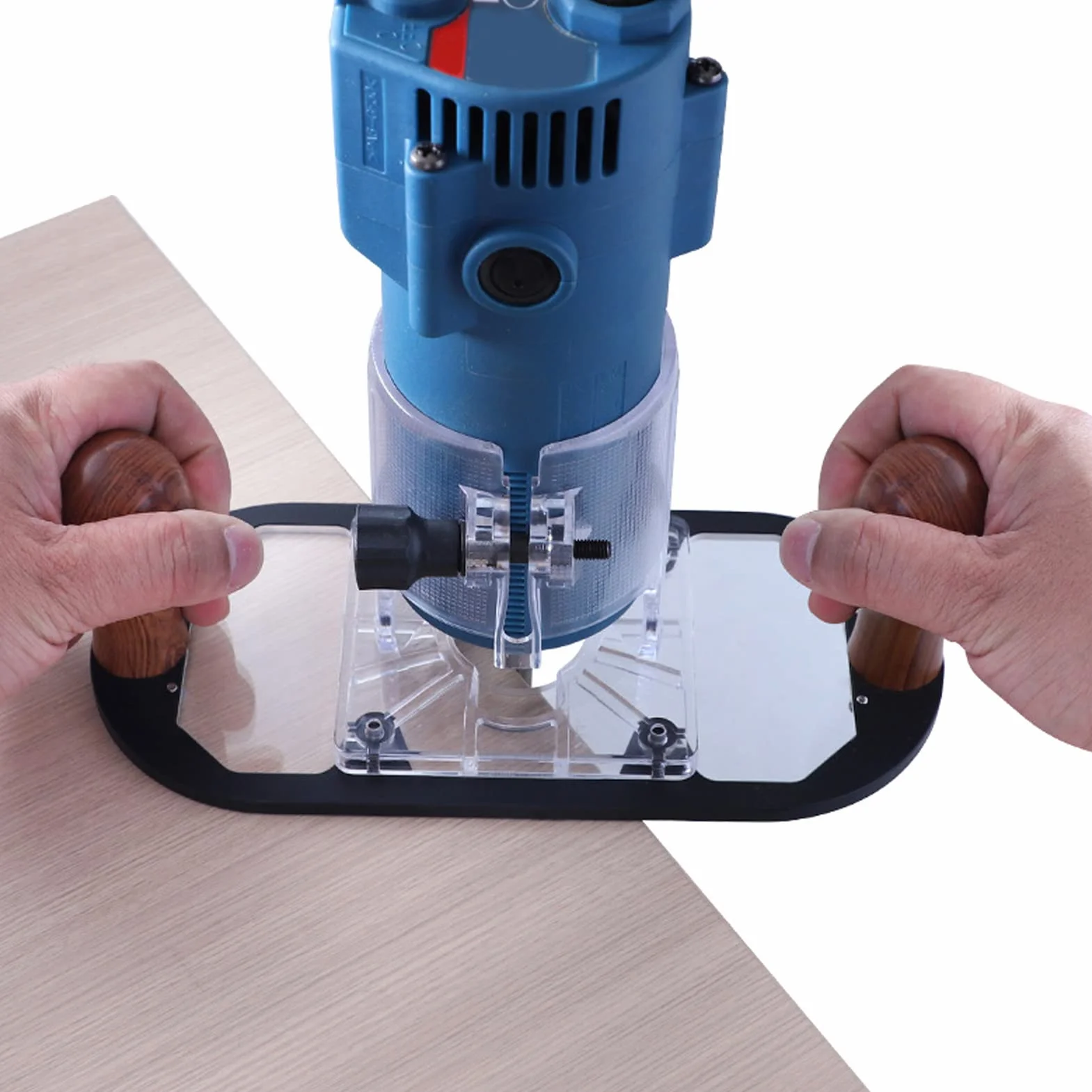 Podstawa trymera do obróbki drewna ochronna przezroczysty plastikowy router elektronarzędzie akcesoria DIY