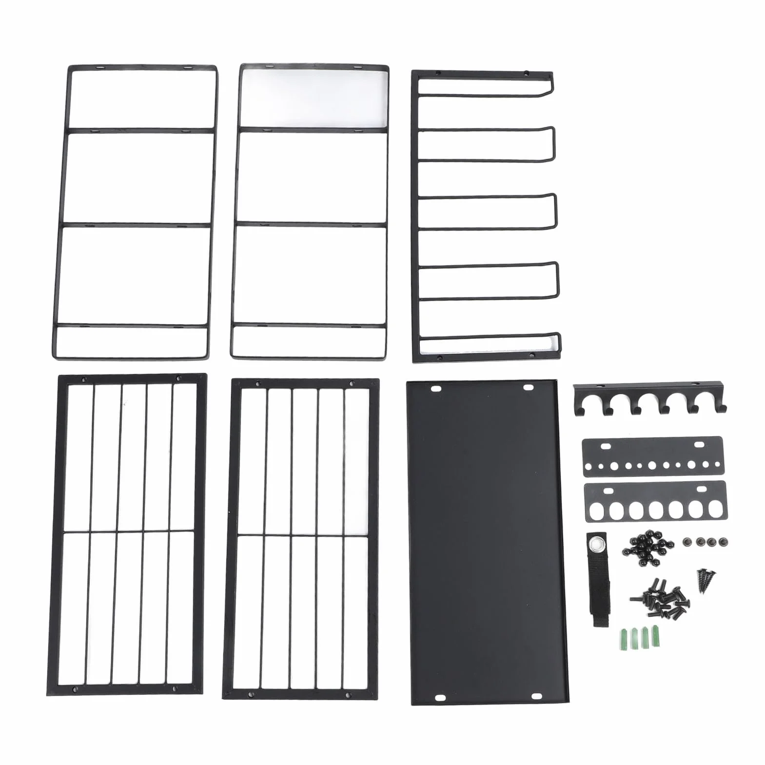 Luqeeg Uchwyt na Wiertarkę z Organizerem do Elektronarzędzi, Profesjonalny Metalowy Uchwyt Ścienny do Wiertarki o Udźwigu do 90 kg, 4 Kotwy do Montażu Ściennego do Narzędziowni