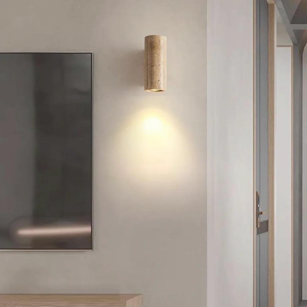 Indoor Long Strip Wall Light Fixtures Natural Stone Sconce Bar Wood Farmhouse Linear Hallway Mounted Marble Lamp for Bedroom Living Room Head Board
