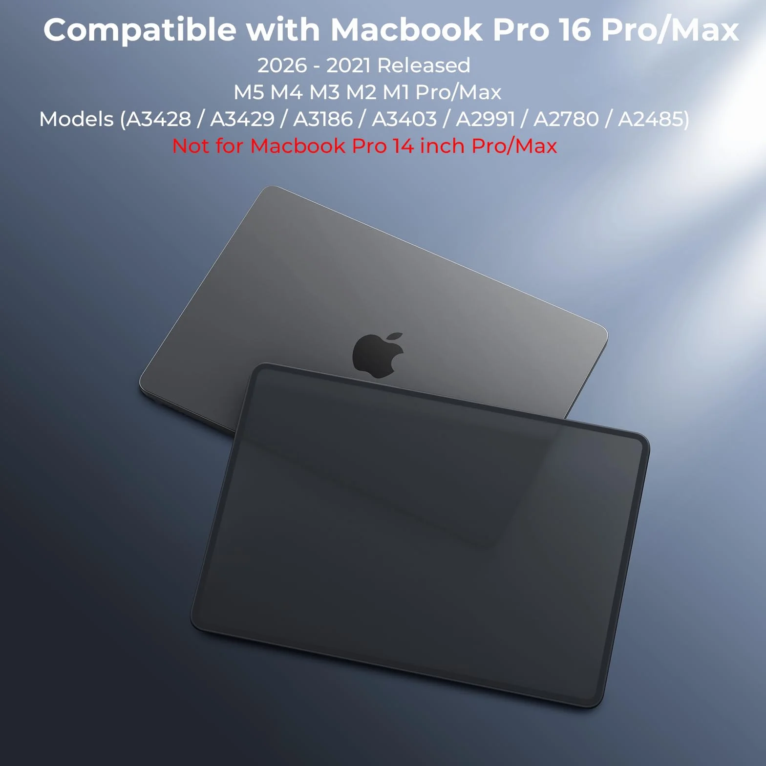 Etui kompatybilne z Macbook Pro 16 cali M5 M4 M3 M2 M1 A3428 A3429 A3403 A3186 A2991 A2780 A2485, Ramka TPU + Osłona PC Matowa czerń