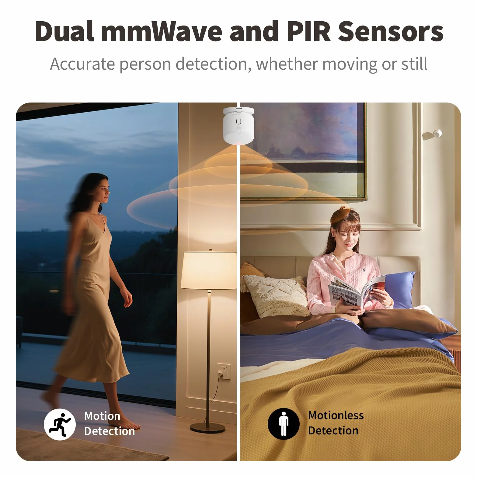 Aqara Czujnik Obecności FP300 — Bezprzewodowy 5-w-1 z technologią mmWave, PIR, pomiarem światła, temperatury,wilgotności; obsługa Thread Zigbee; zgodny z HomeKit, Home Assistant, Alexą i Google Home