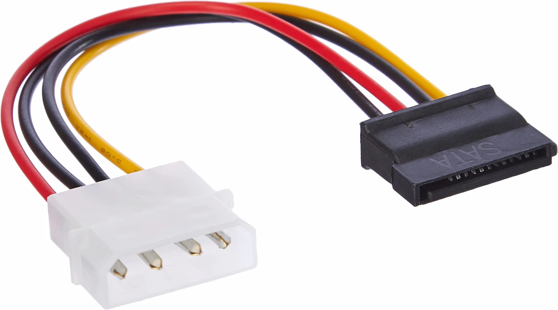 Kabel Molex – SATA Akyga AK-CA-17 Przewód zasilający dysk HDD SSD napęd 15cm M/F