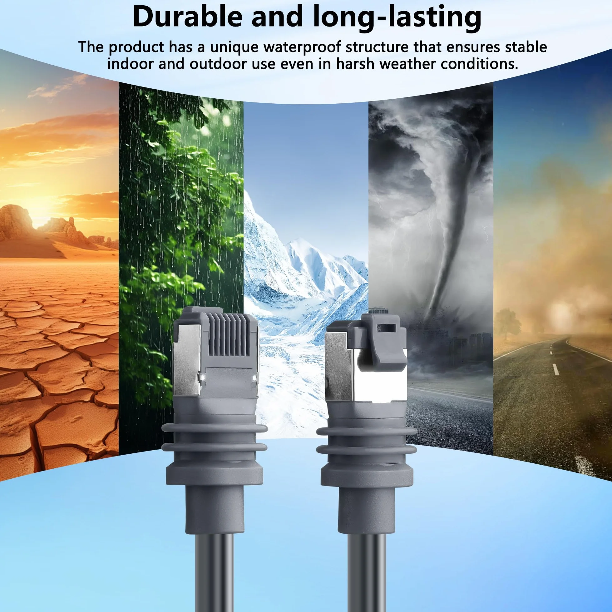 Kabel Ethernet RJ45 Starlink 5 m CAT6 wodoodporny przedłużacz męski na męski