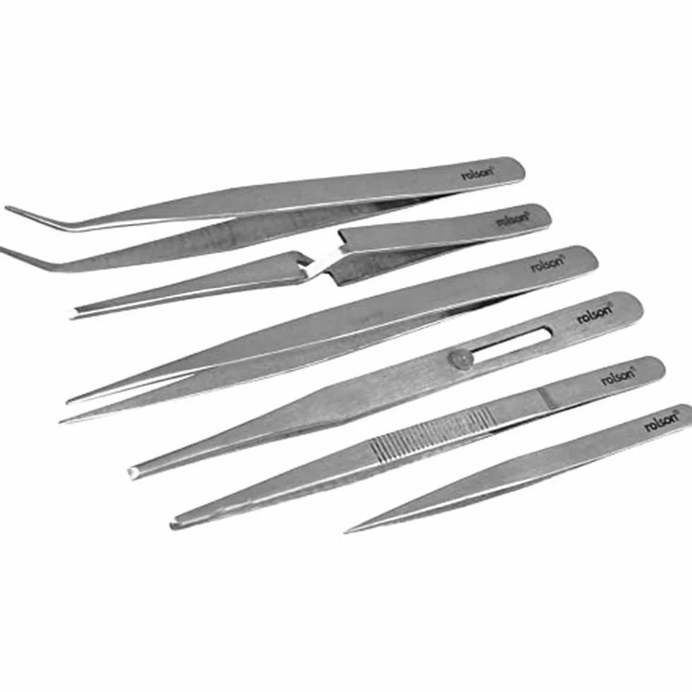 Rolson 59104 pęseta ze stali nierdzewnej 6 szt