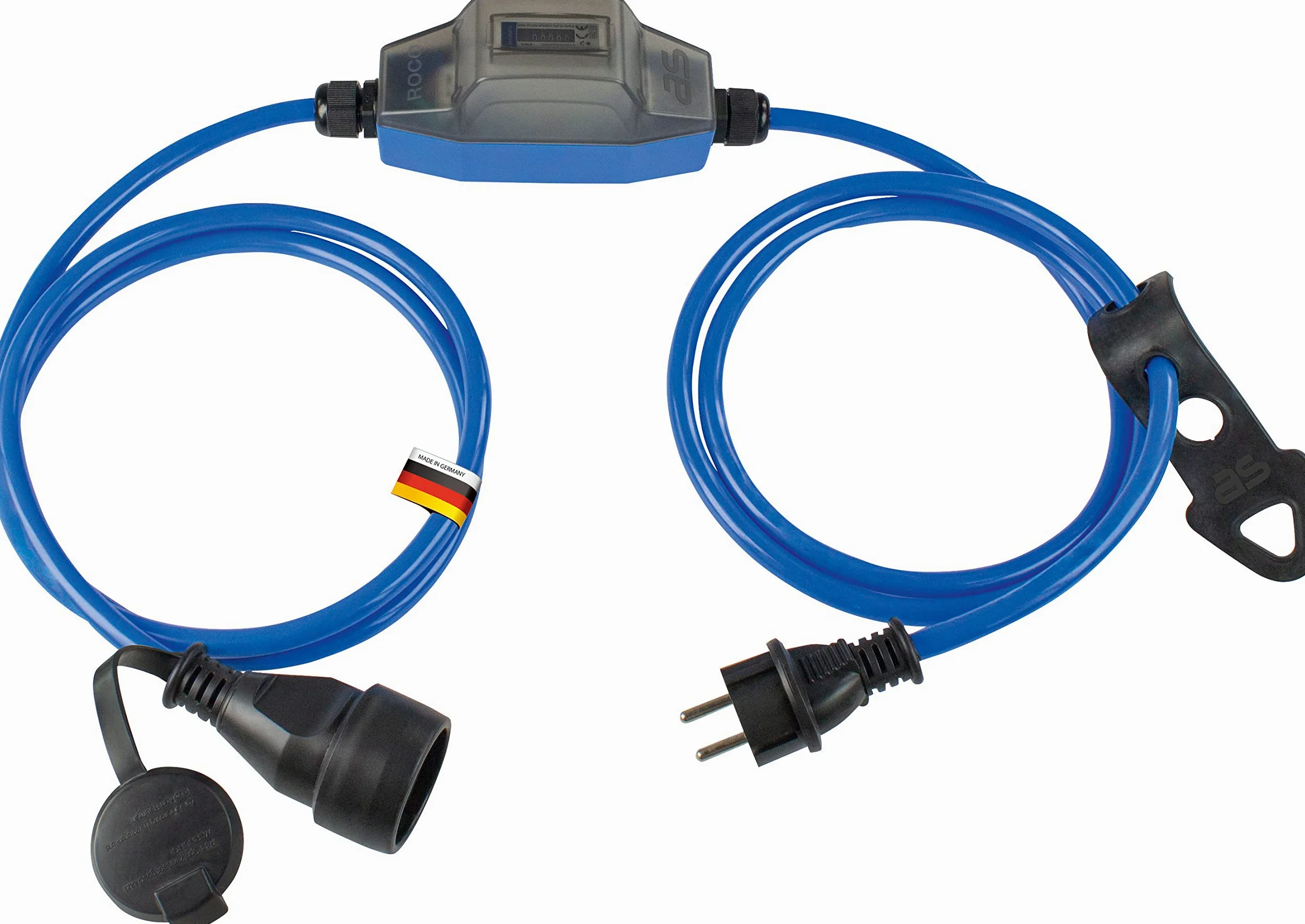 as - Schwabe 61761 - Licznik prądu ROCO 230 V MID, z plastikową obudową, 5-cyfrowy analog, 230 V/16 A/max. 3500 W, IP44, do użytku na zewnątrz, z kieszenią na zawieszenie