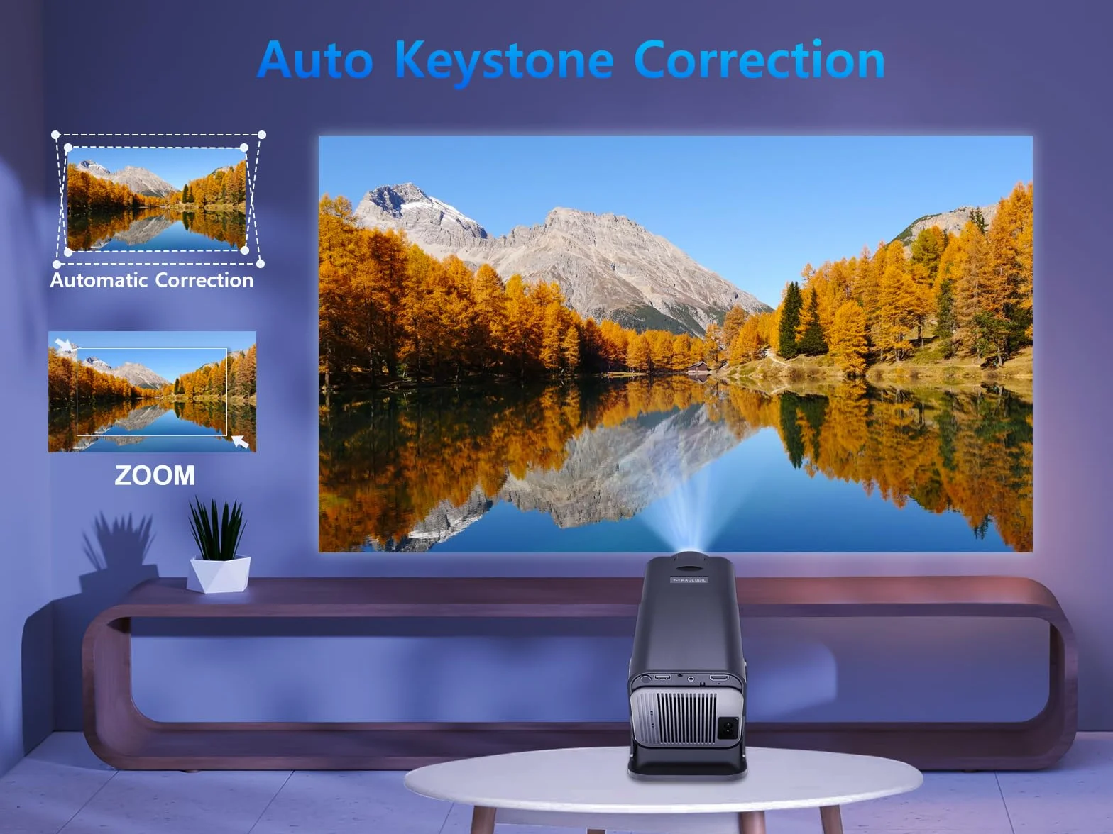 Magcubic HY320 Mini projektor przenośny 4K FHD 1080P 10000 lumenów WiFi 6 BT 5.0 Android 11.0 czarny