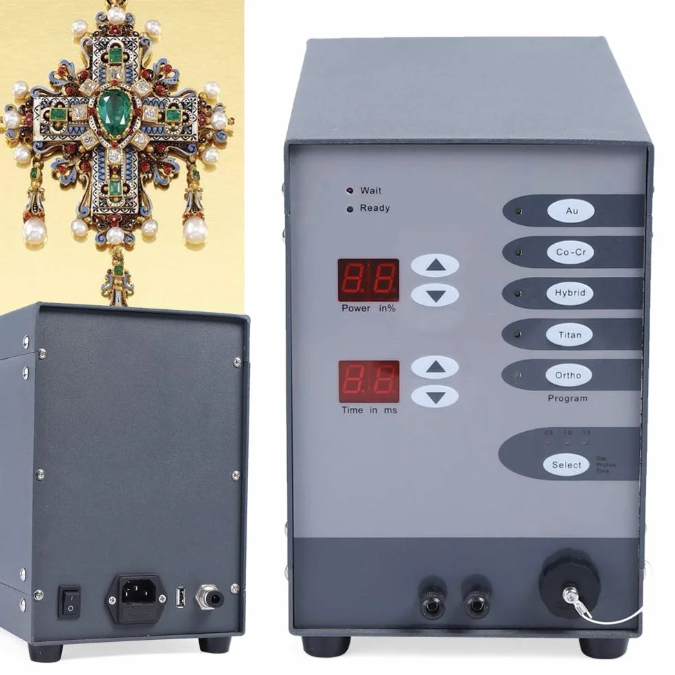 Zgrzewarka punktowa Zestaw do trwałego zgrzewania biżuterii Zgrzewarka punktowa CNC 110V 60HZ Pulsacyjna spawarka łukiem argonowym do samodzielnej naprawy biżuterii Złoto