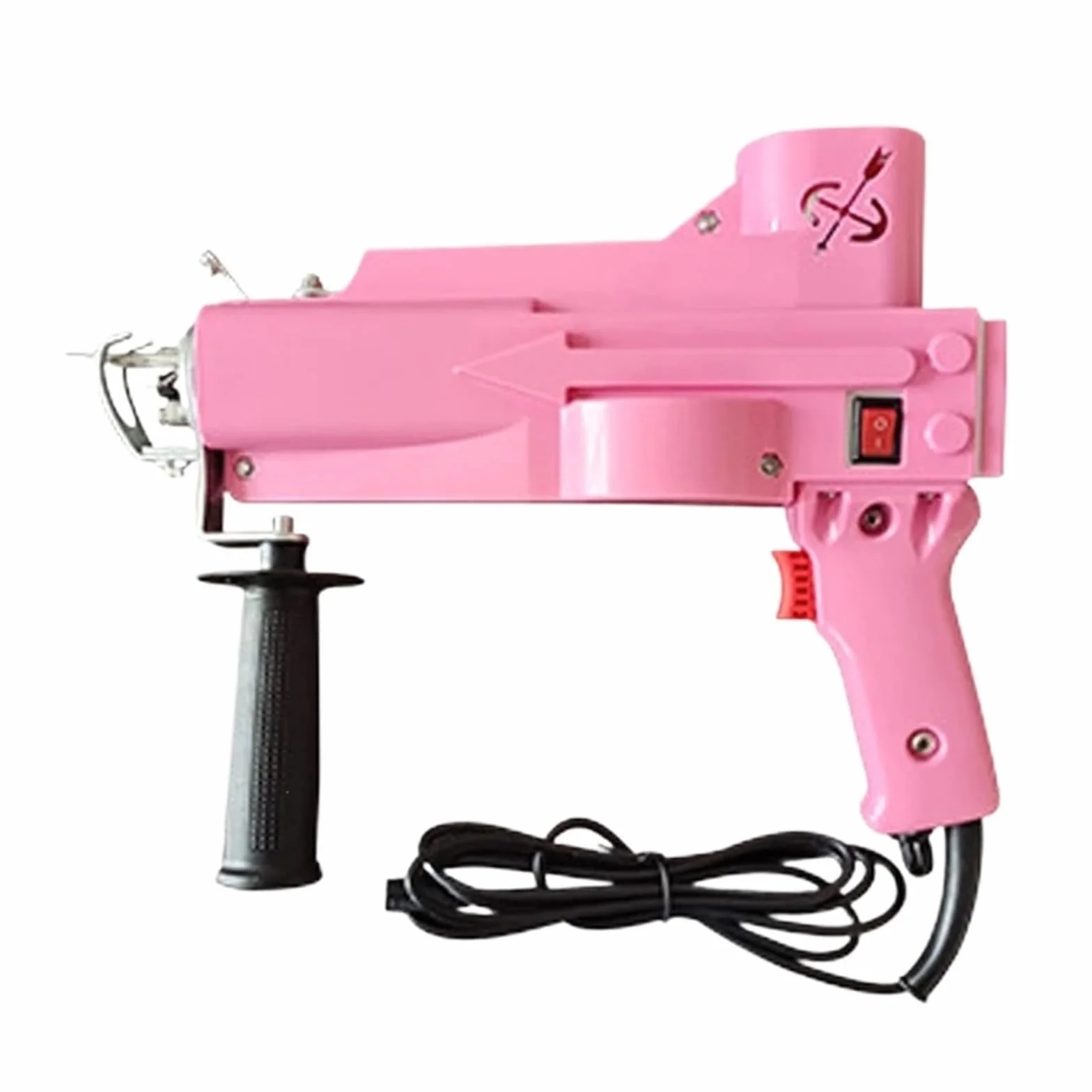 Elektryczny Pistolet Do Tuftingu 2 W 1, Cięcia Runa Dywanowego Z Osłoną Przekładni, Maszyny Flokowania Dywanów, Dostosowywany Bezpieczny I łAtwy W UżYciu(Pink)