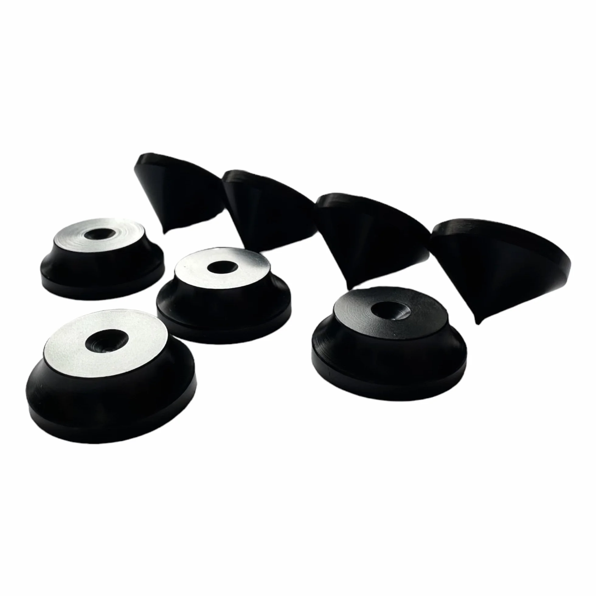 Kolce Głośnikowe Aluminium Czarne 20mm 10mm 4 sztuki