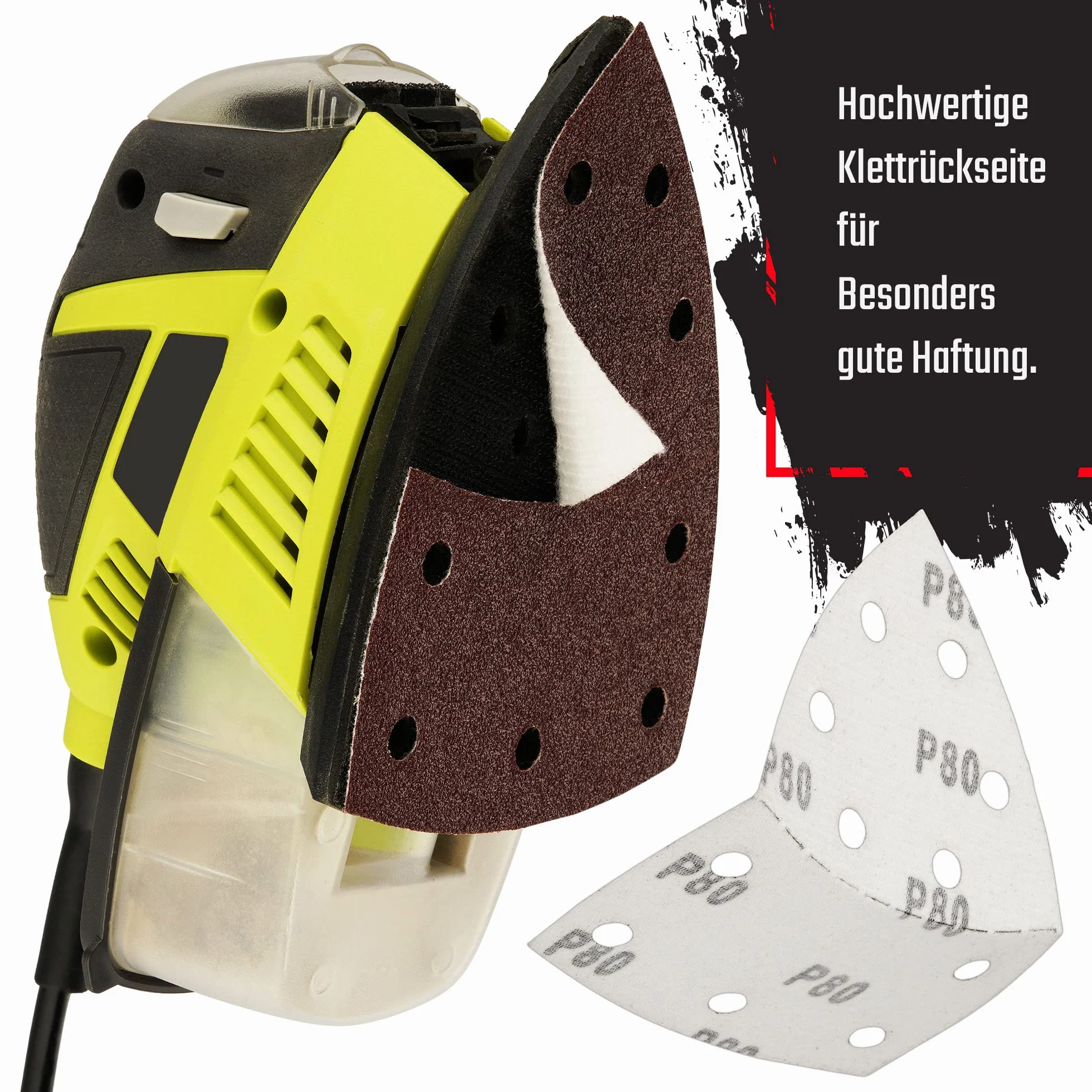 Prio trójkąty szlifierskie │ 25 sztuk │ 11 otworów │ 105 x 152 mm │ ziarnistość 40 │ do szlifierek wielofunkcyjnych │ arkusze szlifierskie │ trójkątne podkładki szlifierskie │ papier ścierny