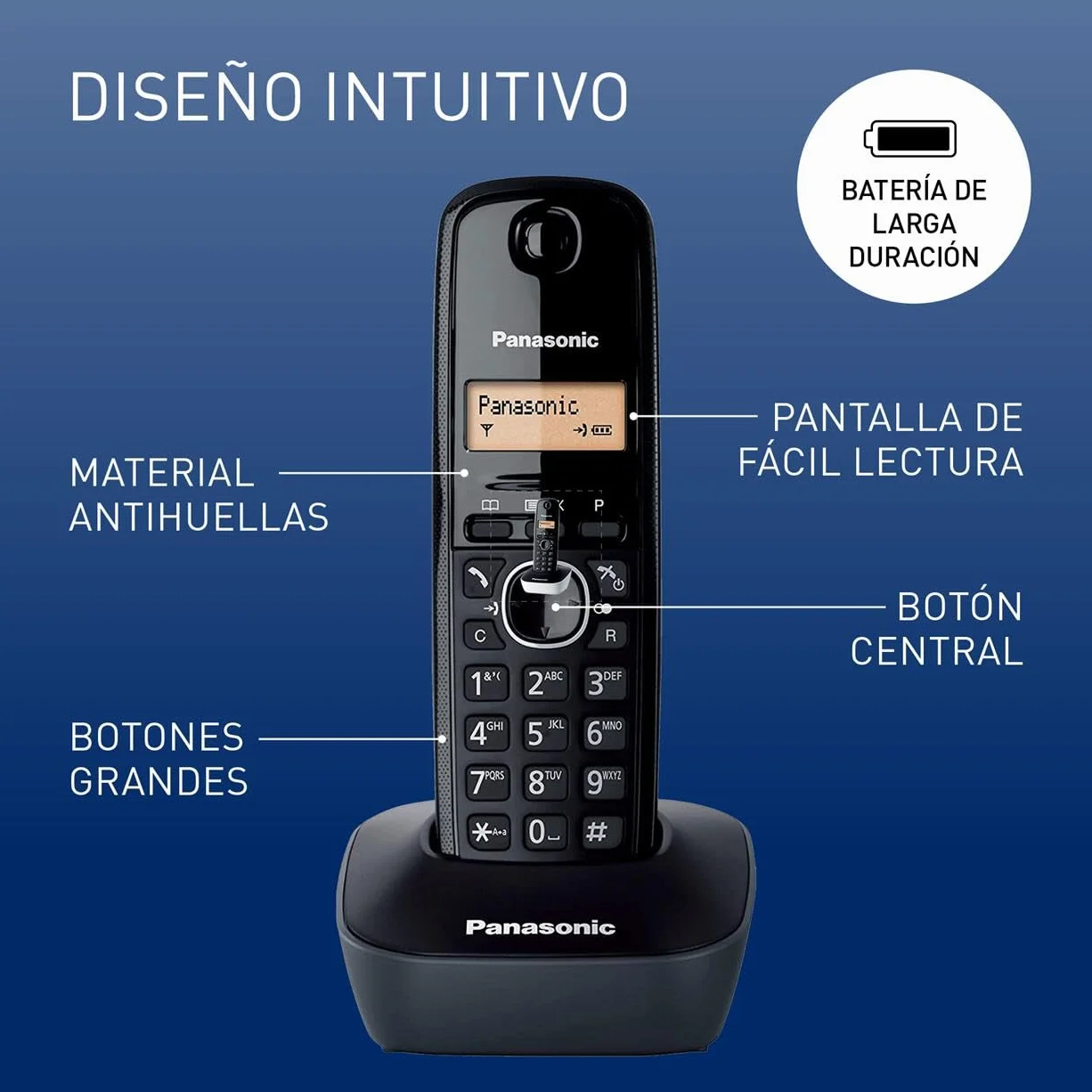 Panasonic KX-TG1611 Teléfono Inalámbrico DECT