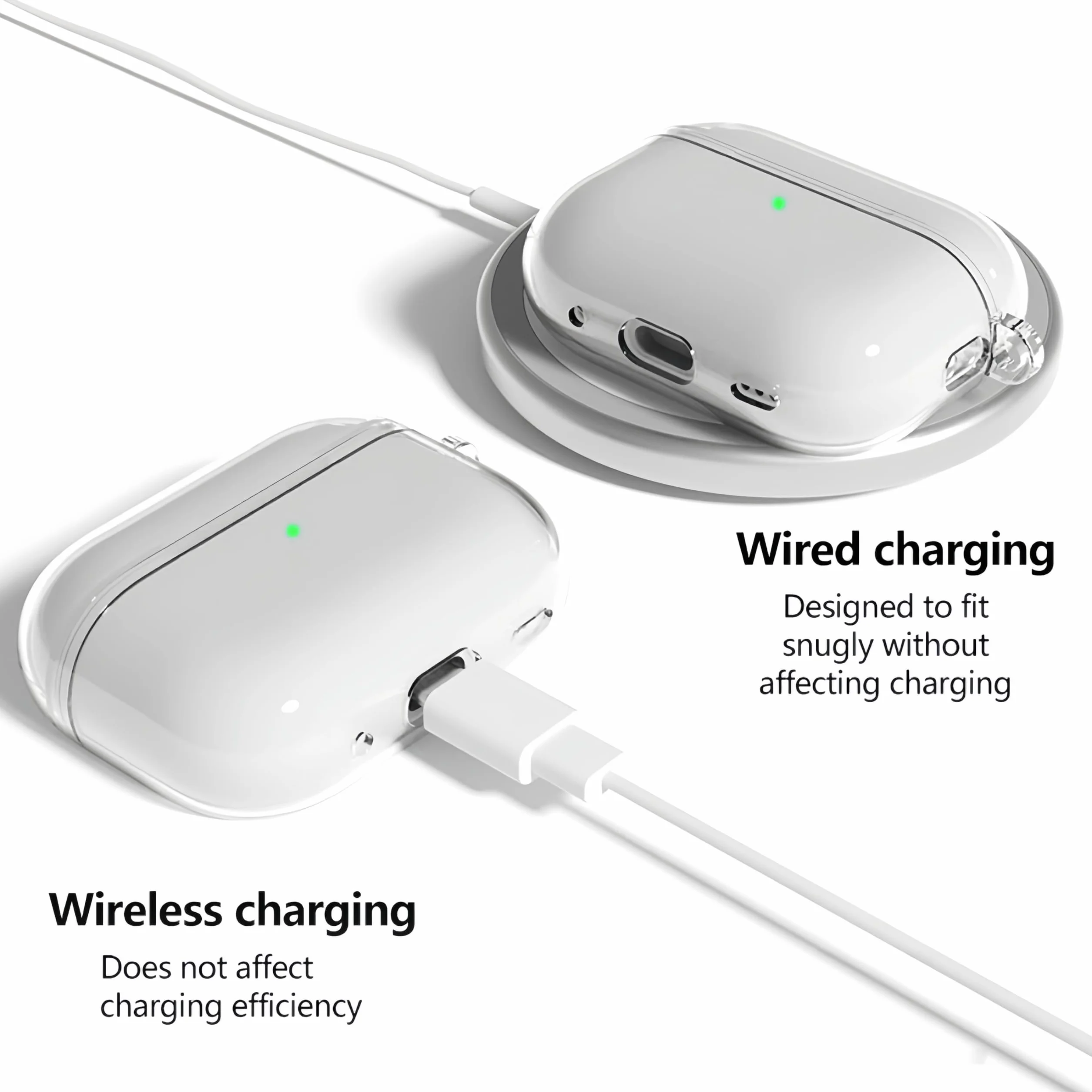 Etui Kompatybilne z AirPods Pro 3, Przezroczysta Twarda Obudowa TPU Odporna na Wstrząs