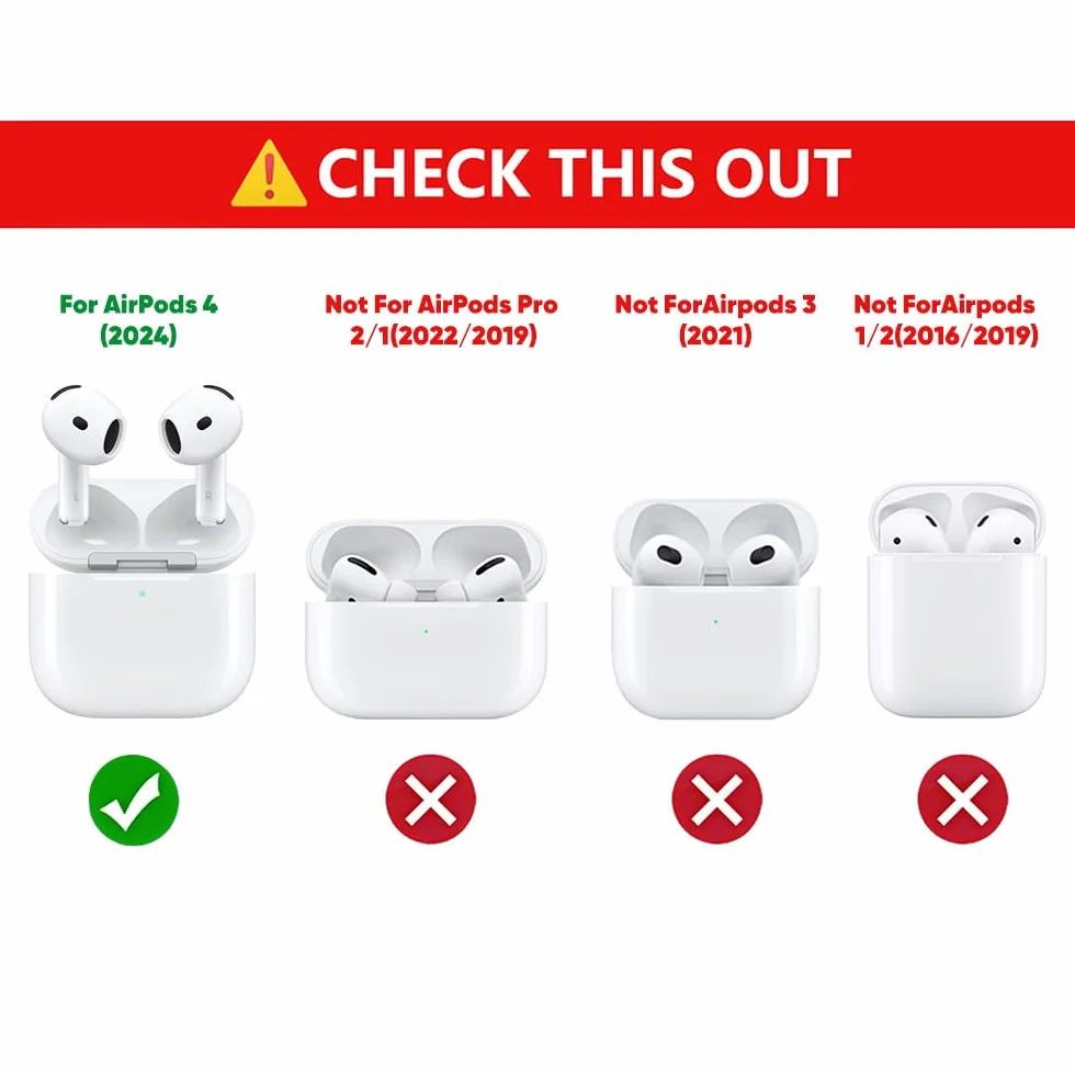 Etui dla AirPods 4 Bezprzewodowe Słuchawki Silikonowy Zestaw do Czyszczenia Pióra Odporna na Uderzenia