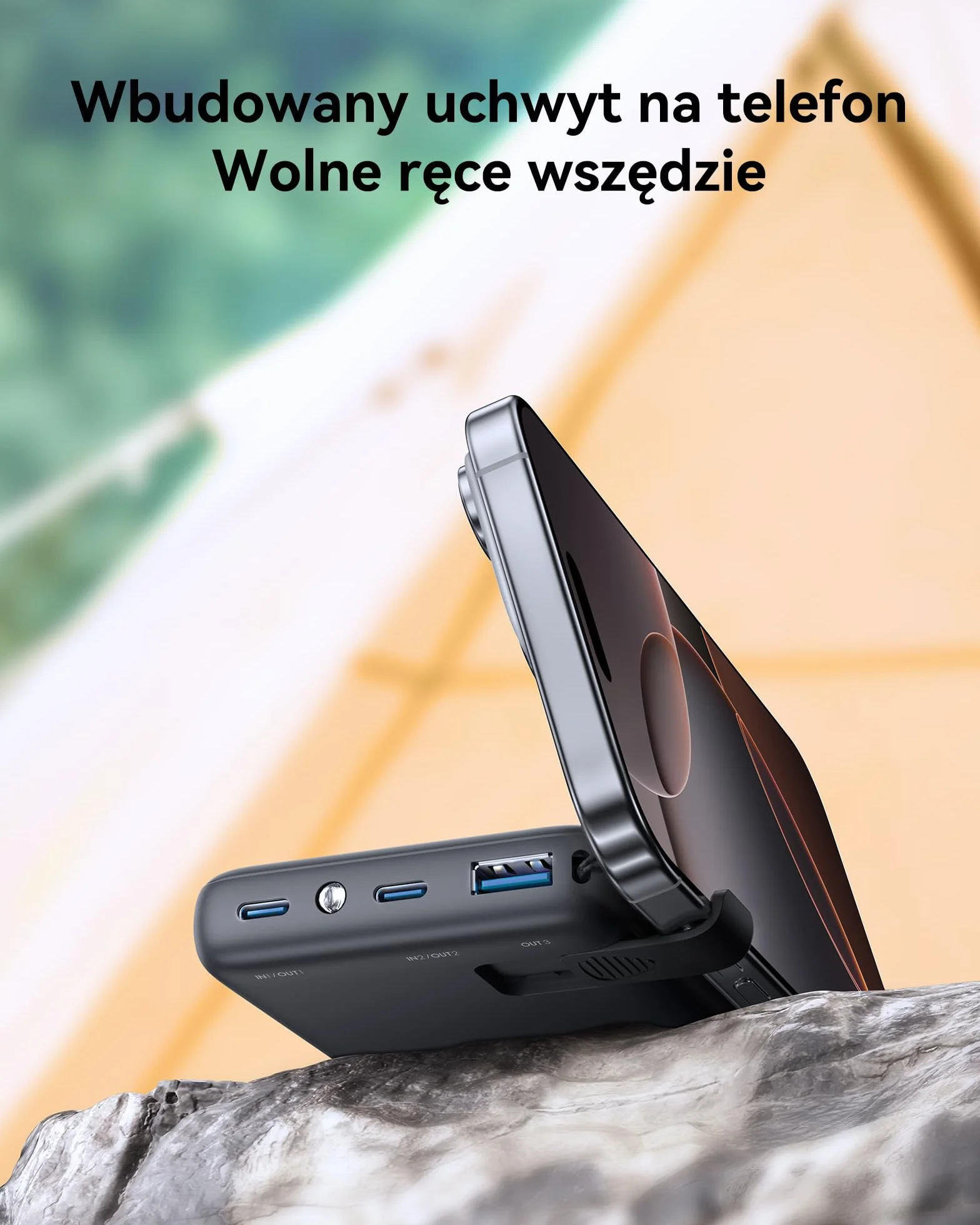 INIU 45W Power Bank, Supercienki 10000mAh Przenośna Ładowarka z Kablem USB-C, Szybkie Ładowanie USB C PD3.0 QC4.0 do iPhone 17 16 15 14 13 Pro Max iPad Air Samsung Galaxy S24 S23 Note 20 etc