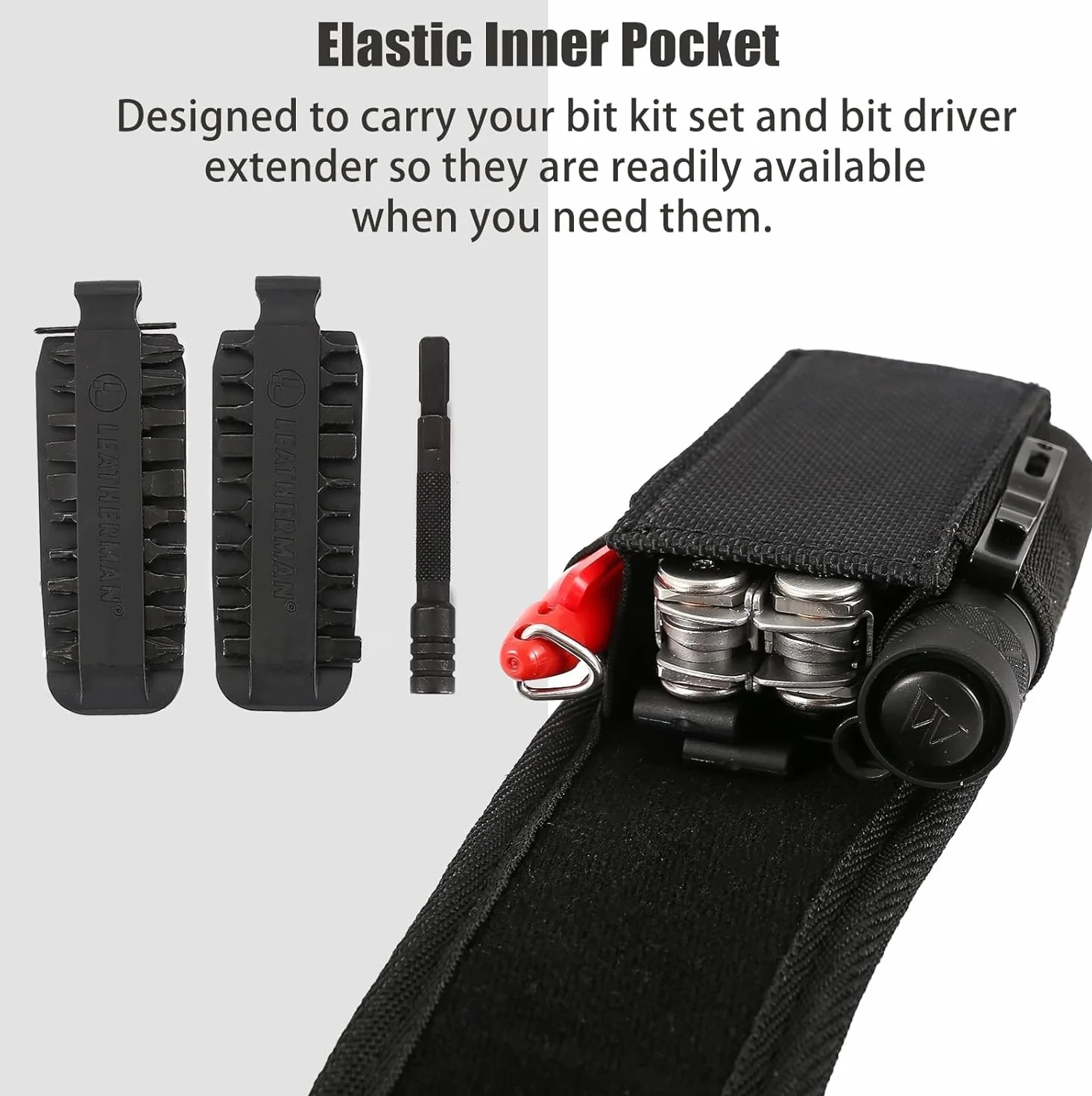 Multitool Etui EDC Organizer Paskowy Kabura Narzędziowa Torba, Wave Plus Wingman Surge Magnetic Closure Pouch, Taktyczny Uchwyt na Scyzoryk, Czarny