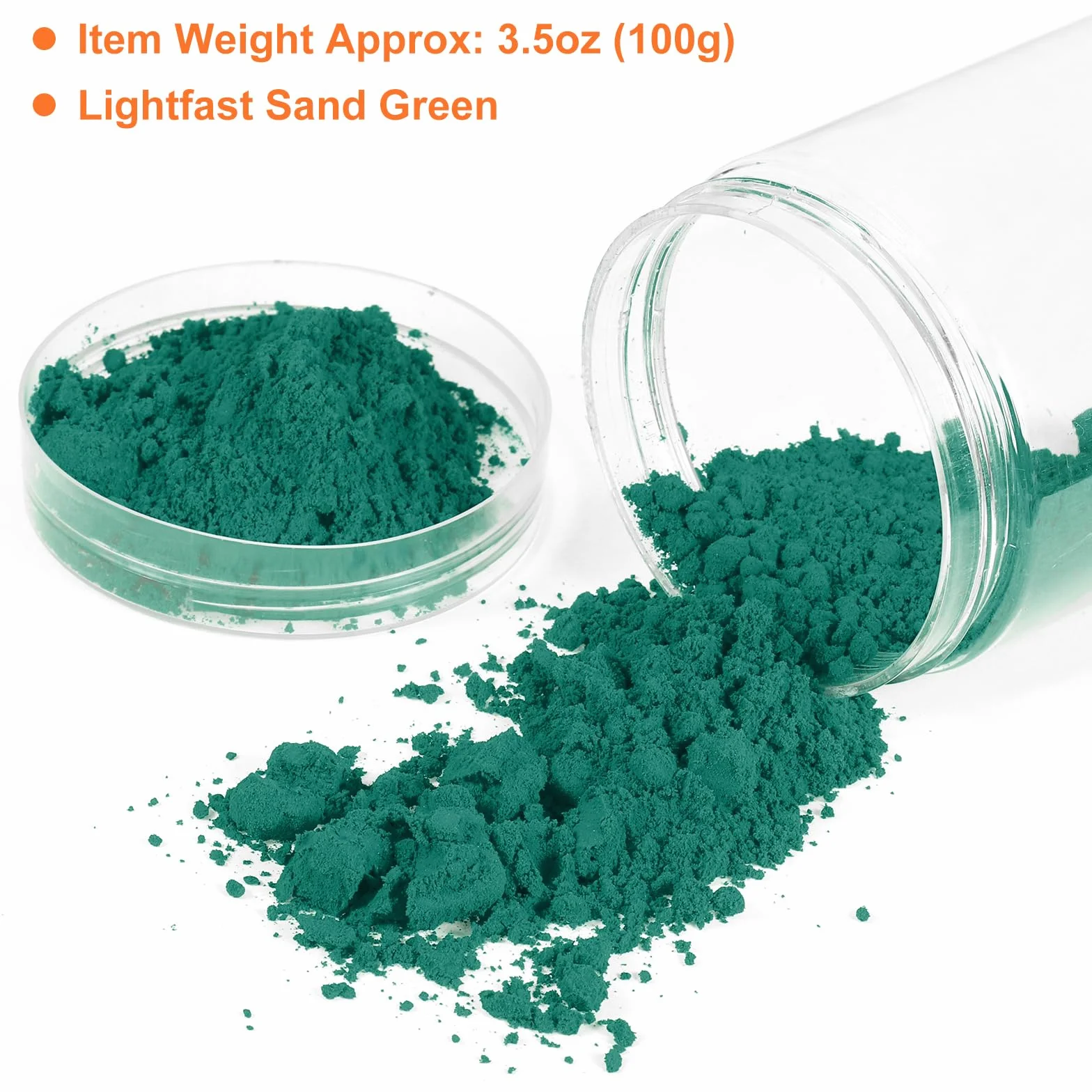QUARKZMAN 3,5 uncji (100 g) proszek pigmentowy do betonu tlenku żelaza pigment tlenek żelaza do pastelowych farb do płytek cementowych, kolor piaskowy zielony odporny na światło