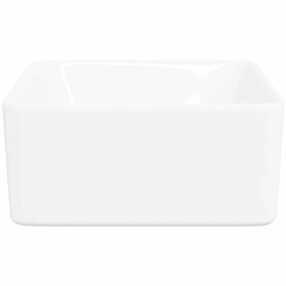 Umywalka 40x30x13 cm Ceramic White | Umywalka do montażu, otwór spustowy 4,5 cm, łatwy do czyszczenia, do łazienki lub toalety