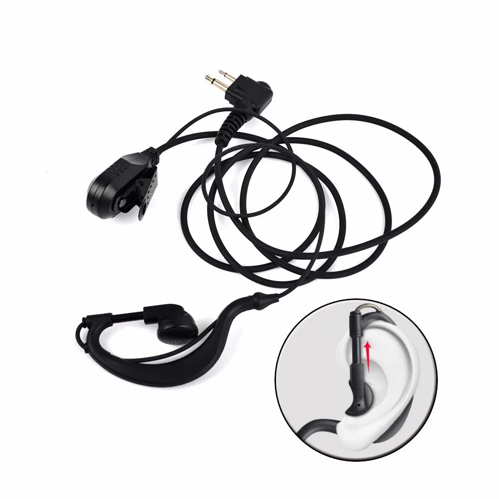 Słuchawki douszne HYS G Form Security Headset PPT Mic kompatybilne z Motorola CP040 DP1400 GP68 GP88 GP300 CT150 Pro1150 Hyera Midland