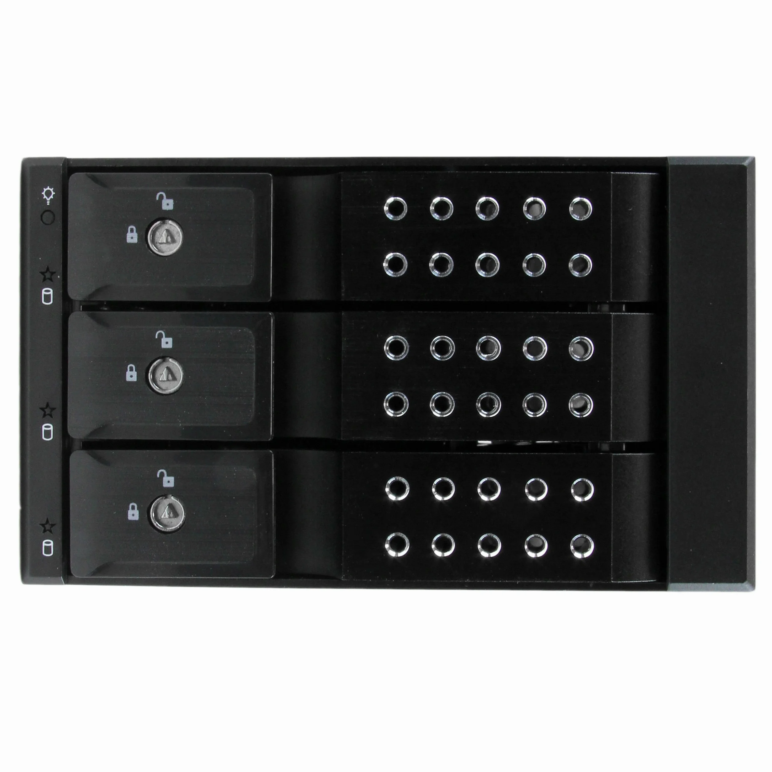 Aluminiowy tylny panel z gorącą wymianą 3,5 cala SAS II/SATA III 6 Gb/s HDD 3-kieszeniowy