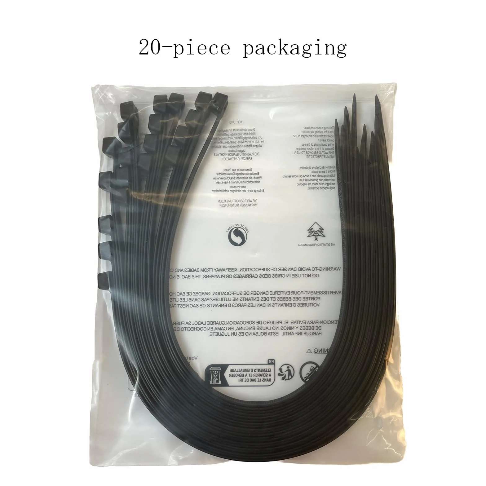 Opaski Zaciskowe Ciężkie,Trytytki, 600 mm x 9 mm,Wytrzymałość na rozciąganie 80 kg,20 Sztuk,Czarne