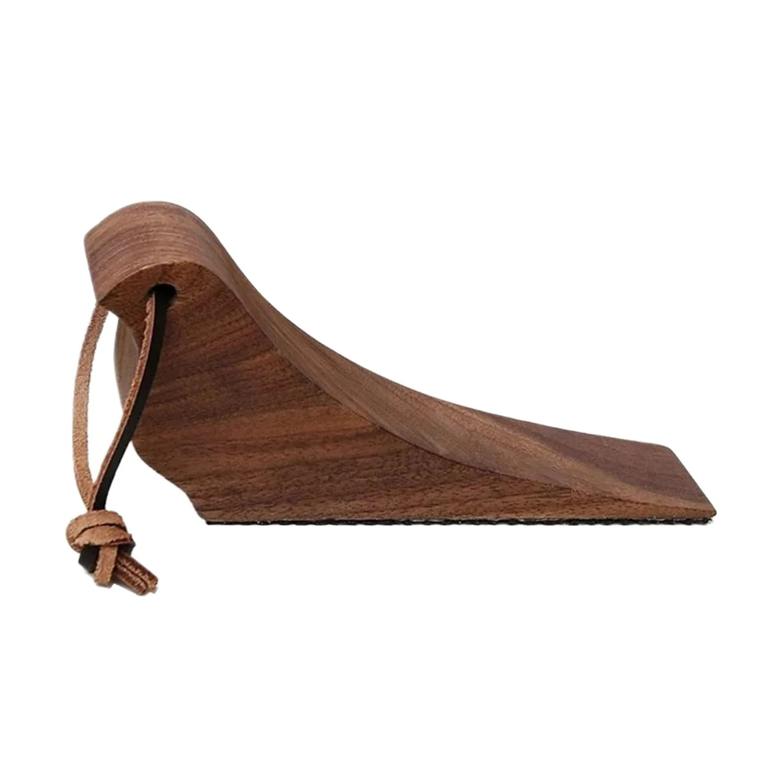 Klin do drzwi, Drewniany stoper do drzwi w kształcie ptaka ze skórzanym sznurkiem, wielokolorowy, 4,33 x 1,38 x 2,56 cala(Black,12 Pieces)