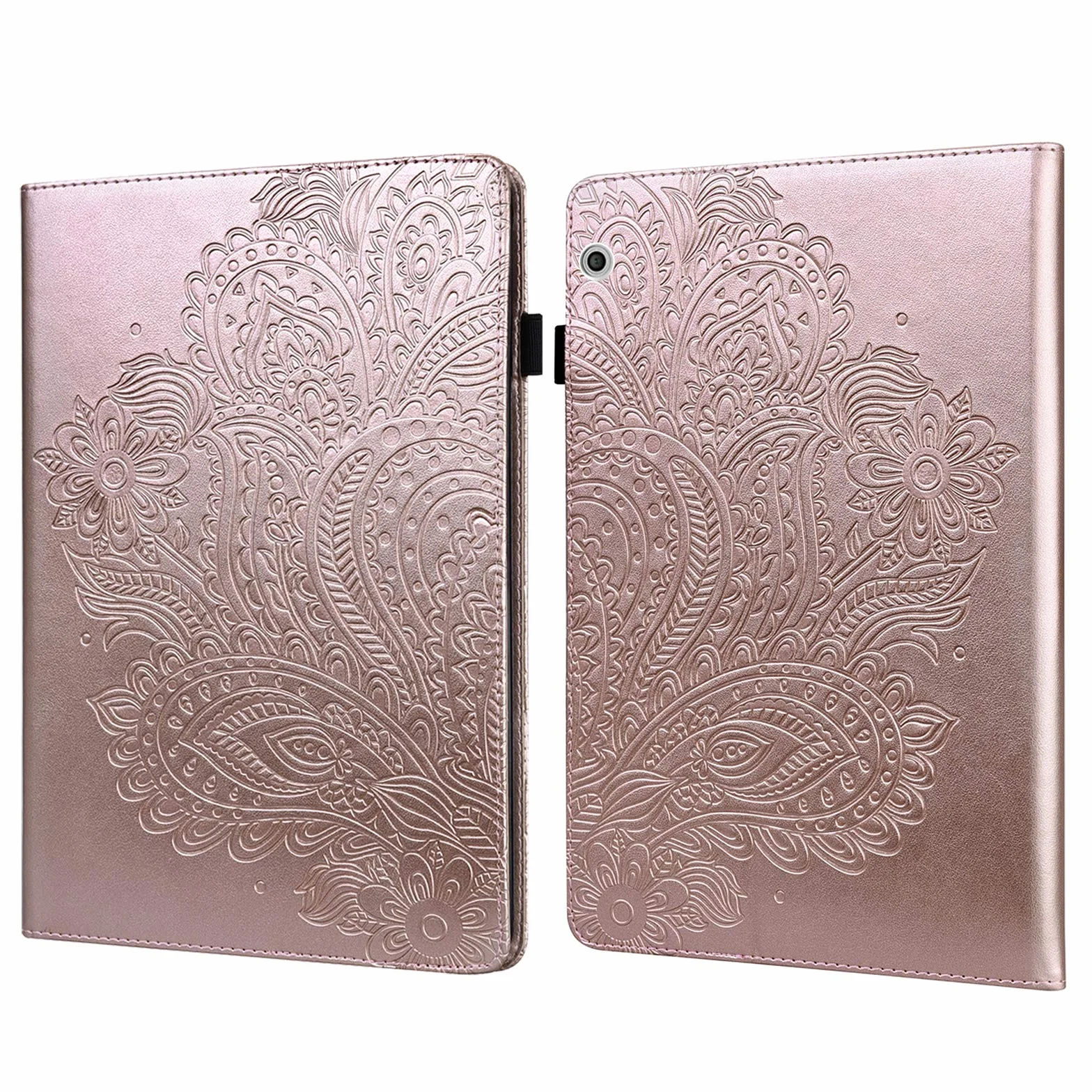 Etui Huawei MediaPad T3 10 9,6 cala Flip Cover skóra PU z folią ochronną i rysikiem różowe złoto
