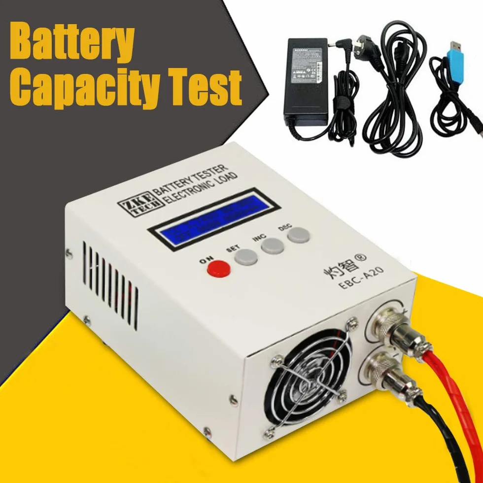 Tester baterii EBC-A20, Li-Po miernik pojemności akumulatora litowego, tester pojemności akumulatora Li-Po 5A, ładowanie 20 A, 85 W, wielofunkcyjny
