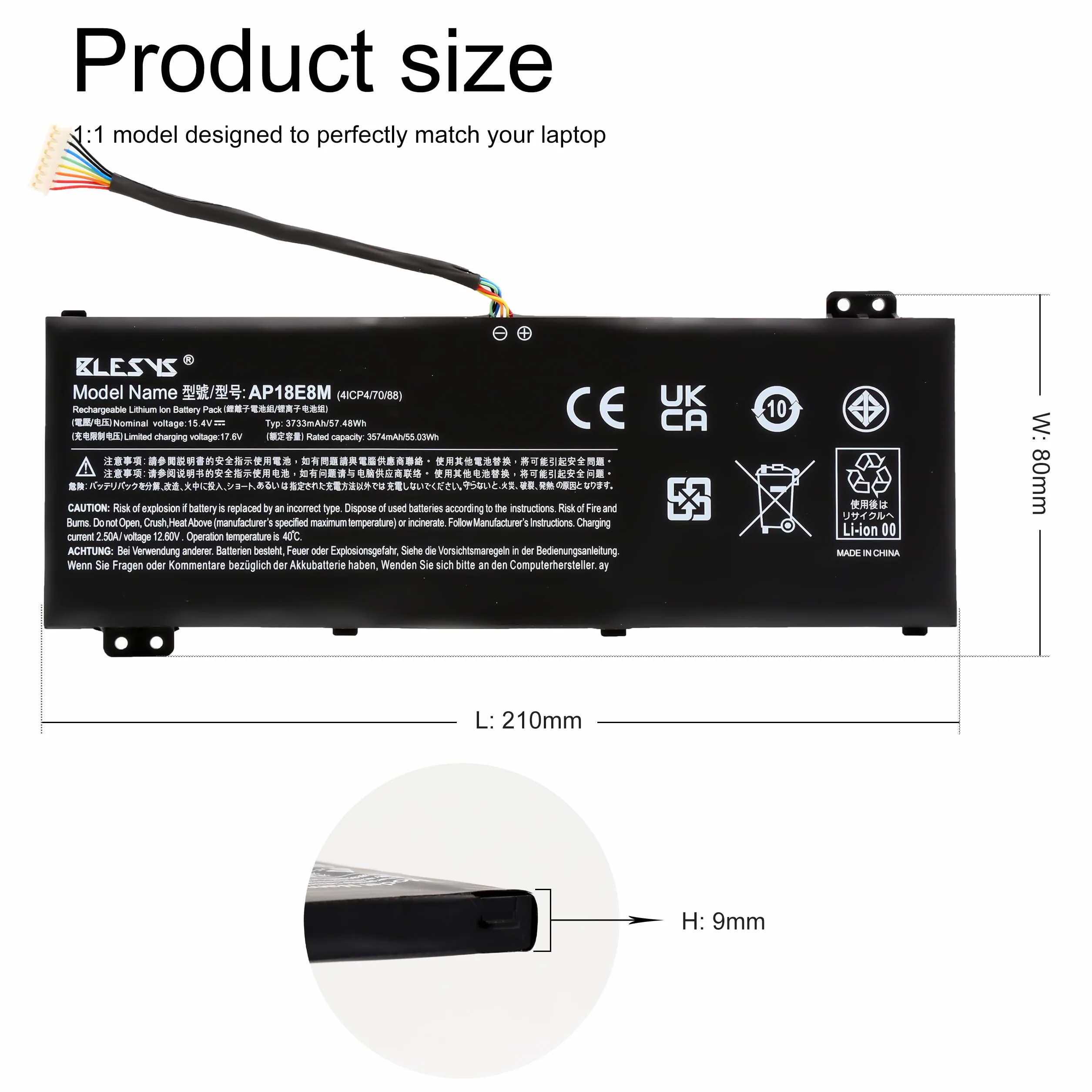 Bateria do Acer Nitro 5 AN515-54 AN515-55 AN515-57 AN515-58 AP18E8M AP18E7M
