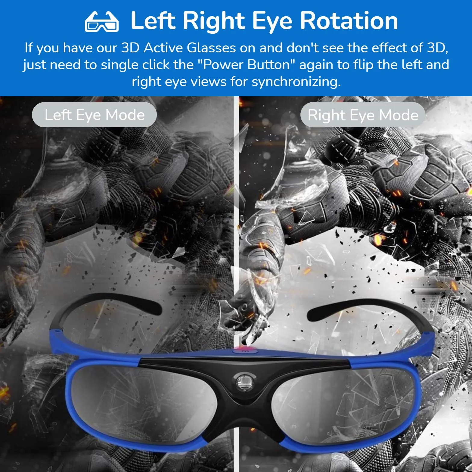 Okulary 3D DLP Link, Okulary z Aktywną Migawką 144 Hz do Wszystkich Projektorów 3D DLP Link, dla XGIMI ZX4 H1, dla JMGO G1 G3 X1, dla, dla Acer, dla Optoma, dla Hitachi Itp. (2
